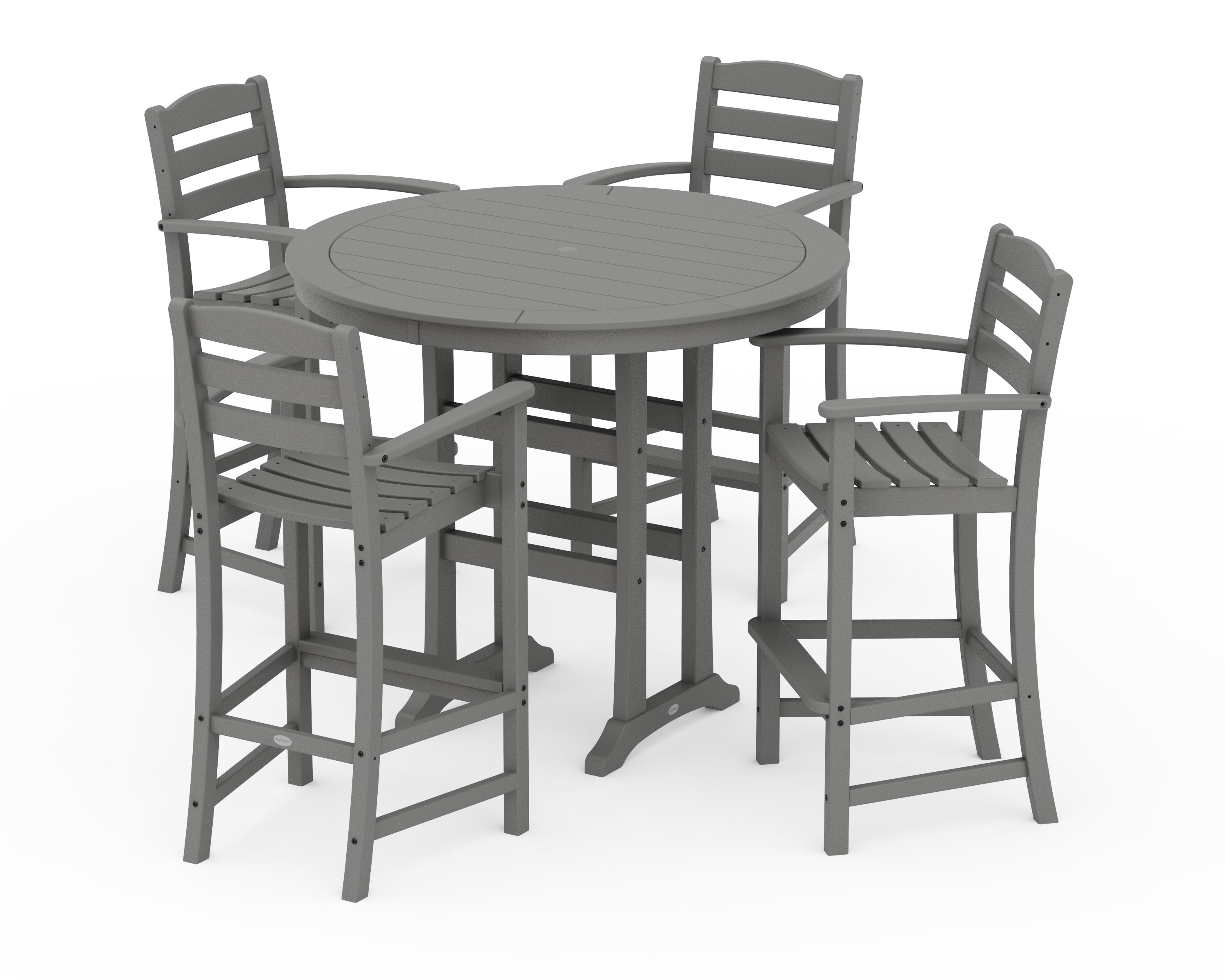 La Casa Caf 5-Piece Bar Dining Set in Slate Grey