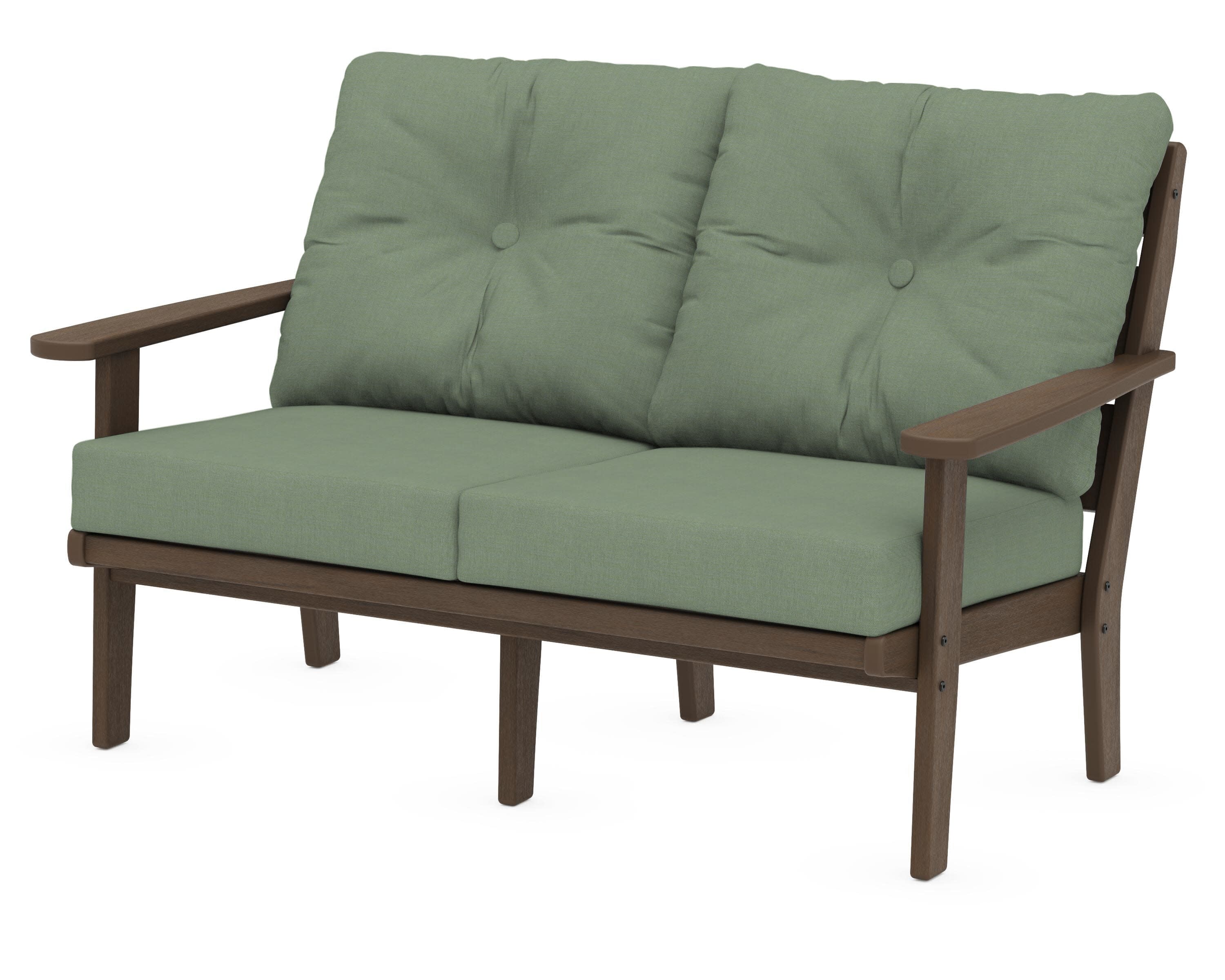 Lakeside Deep Seating Loveseat in Kona / Exhale Rainwashed