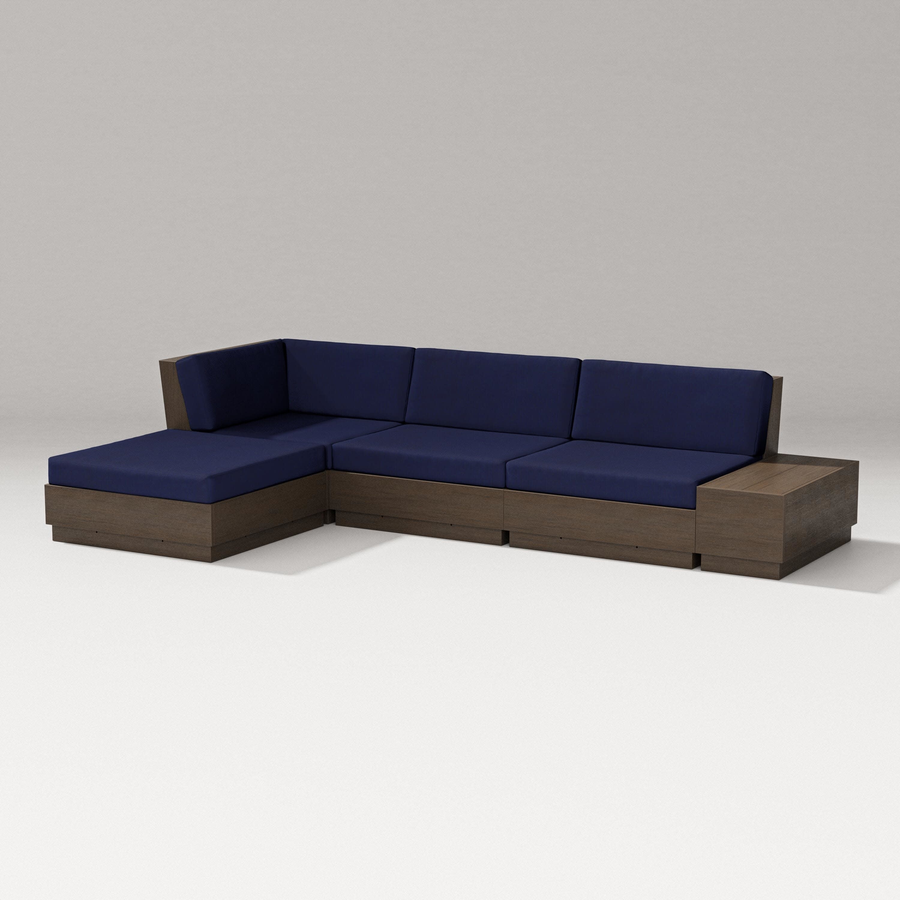 Elevate Chaise Sectional in Kona / Navy