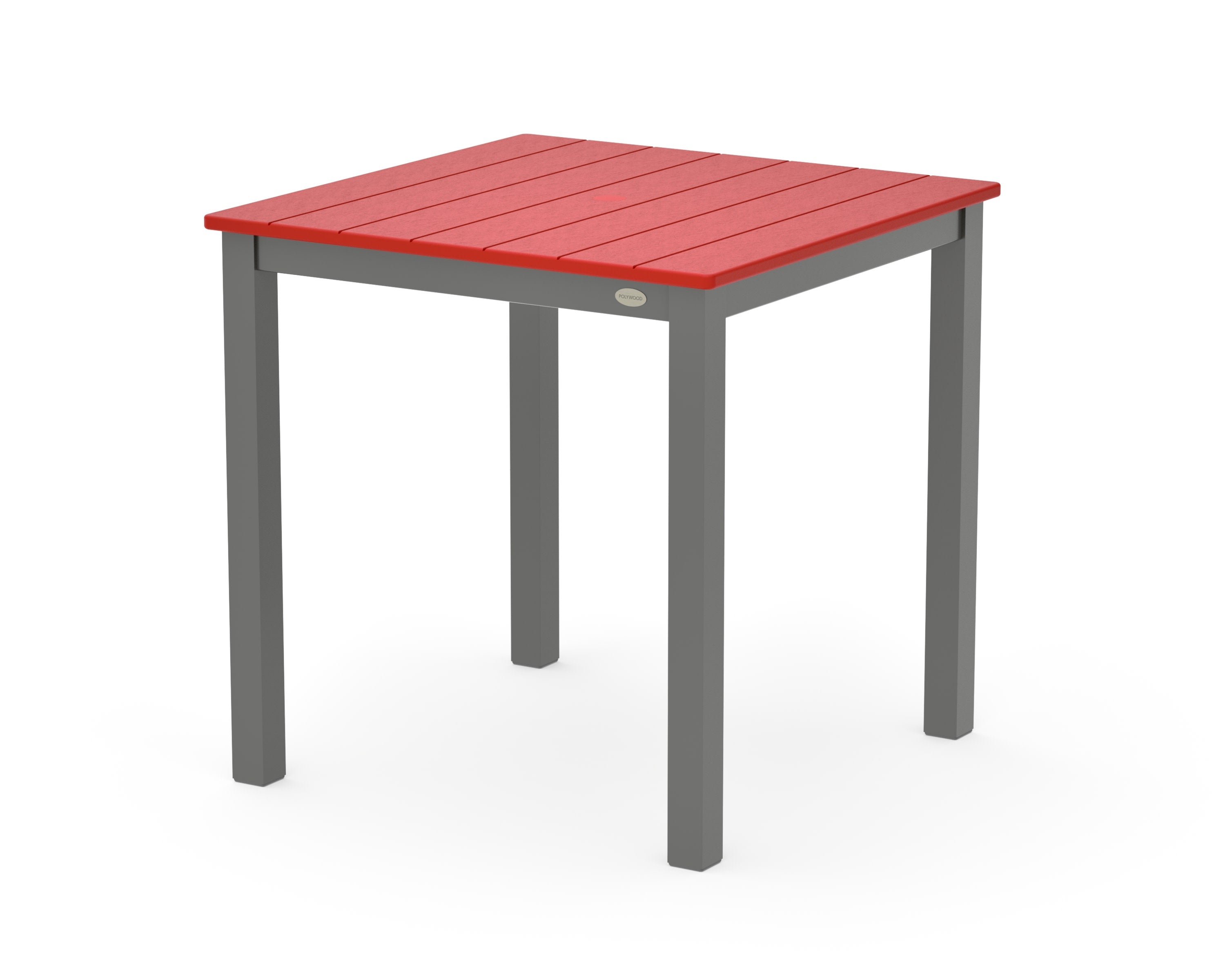 Main Street 30 x 30 Dining Table in Charcoal / Sunset Red