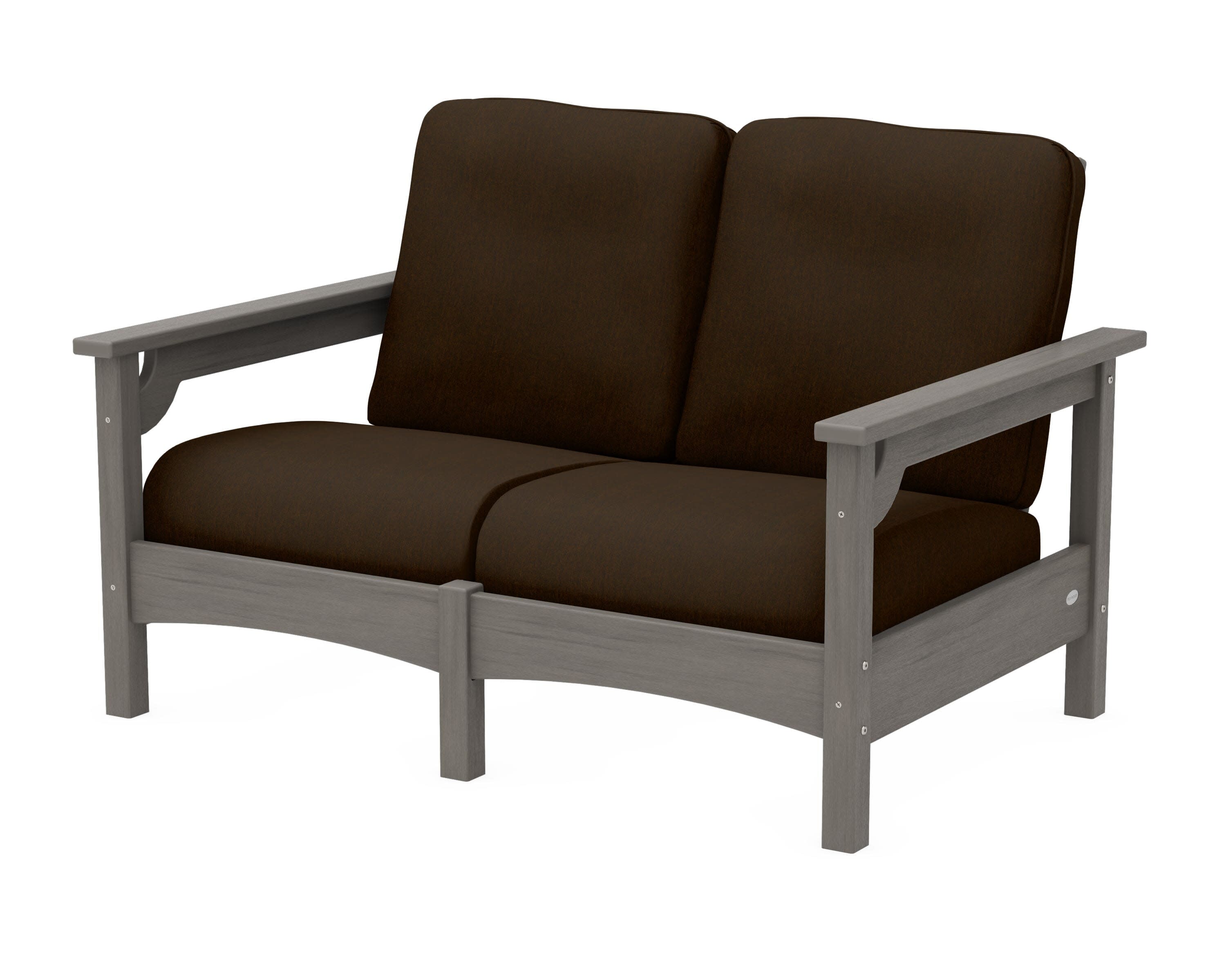 Club Loveseat in Driftwood / Canvas Java