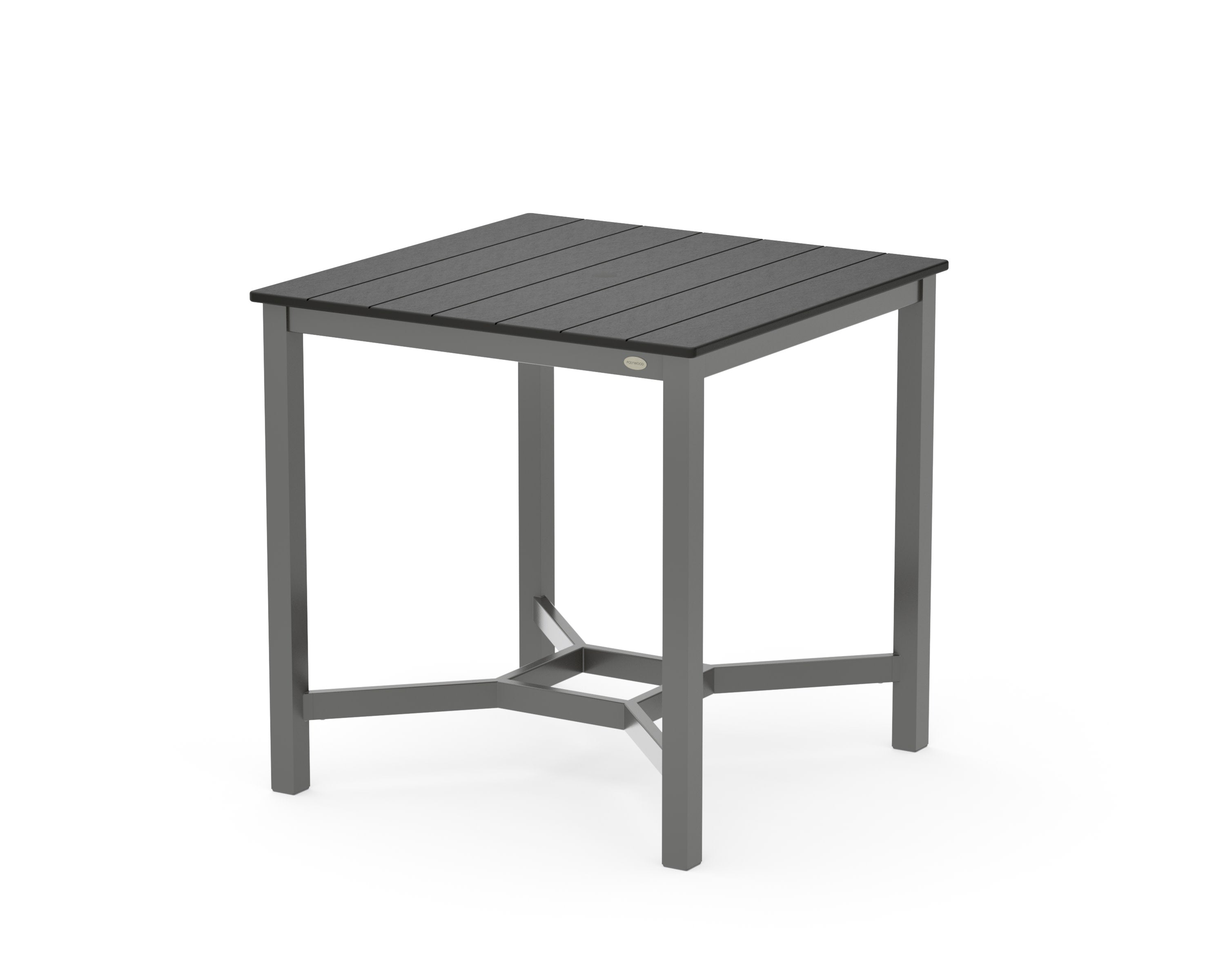 Main Street 36 x 36 Counter Table in Charcoal / Black