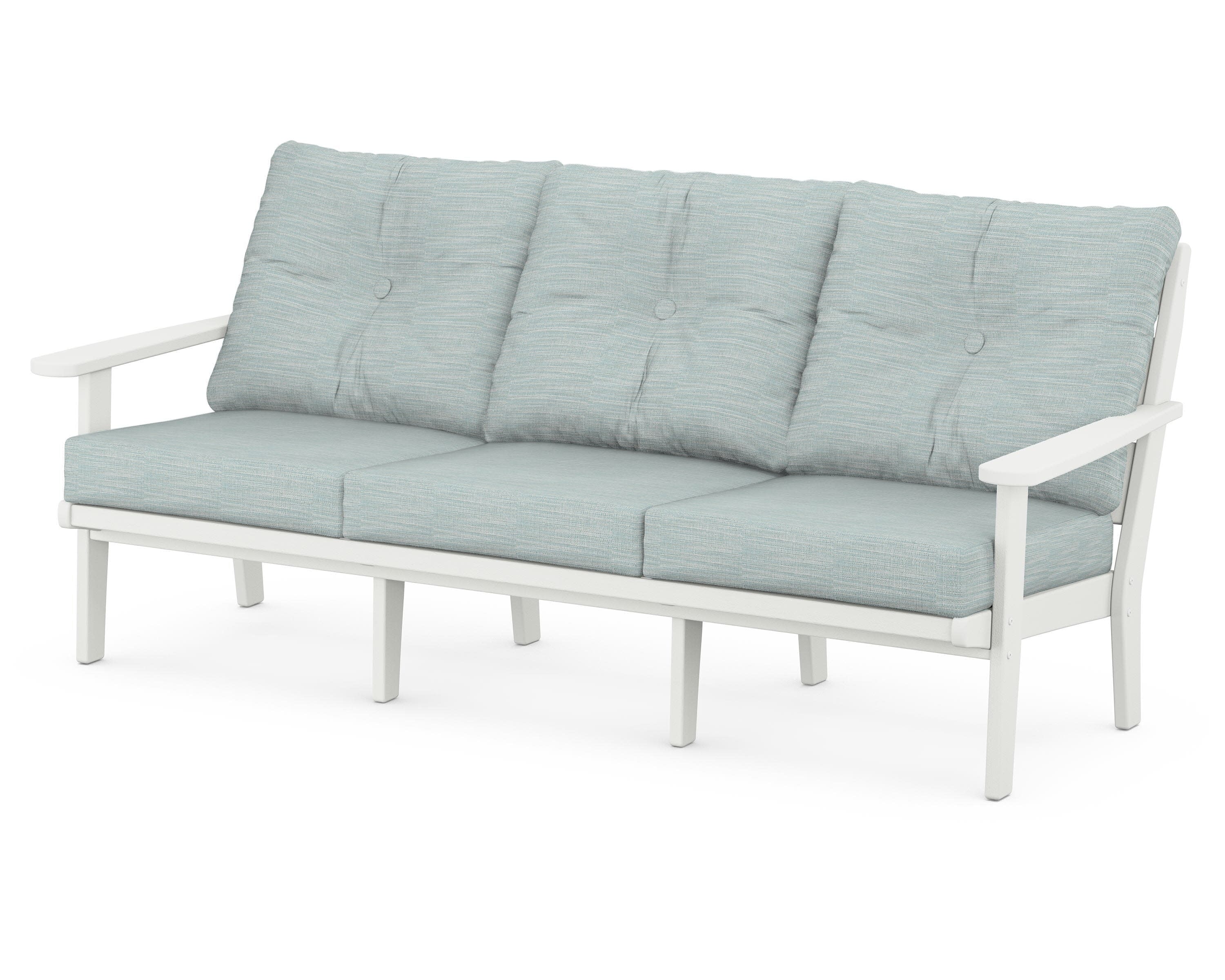 Lakeside Deep Seating Sofa in Vintage White / Soothe Mist