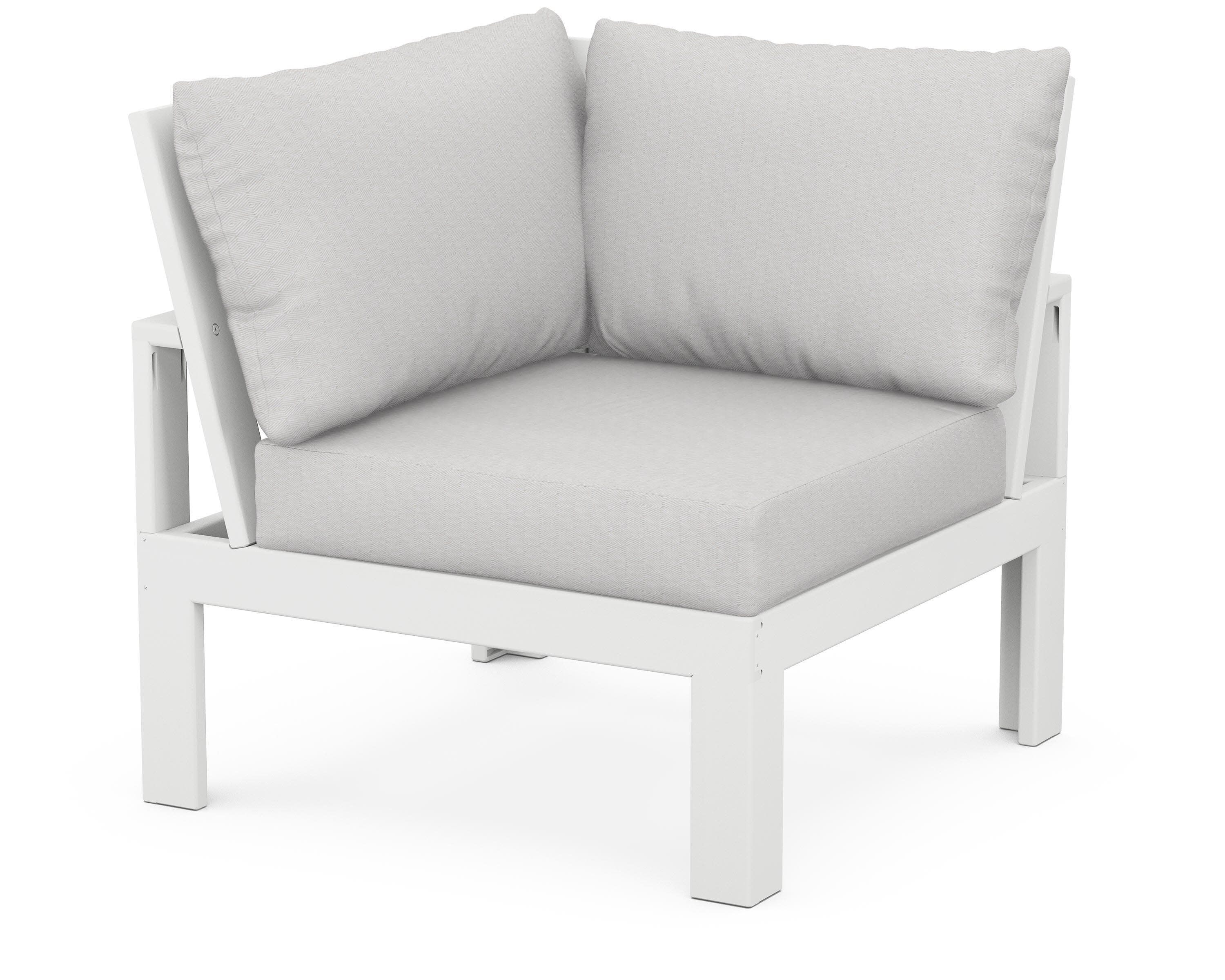 Modular Corner Chair in White / Diamond in the Rough
