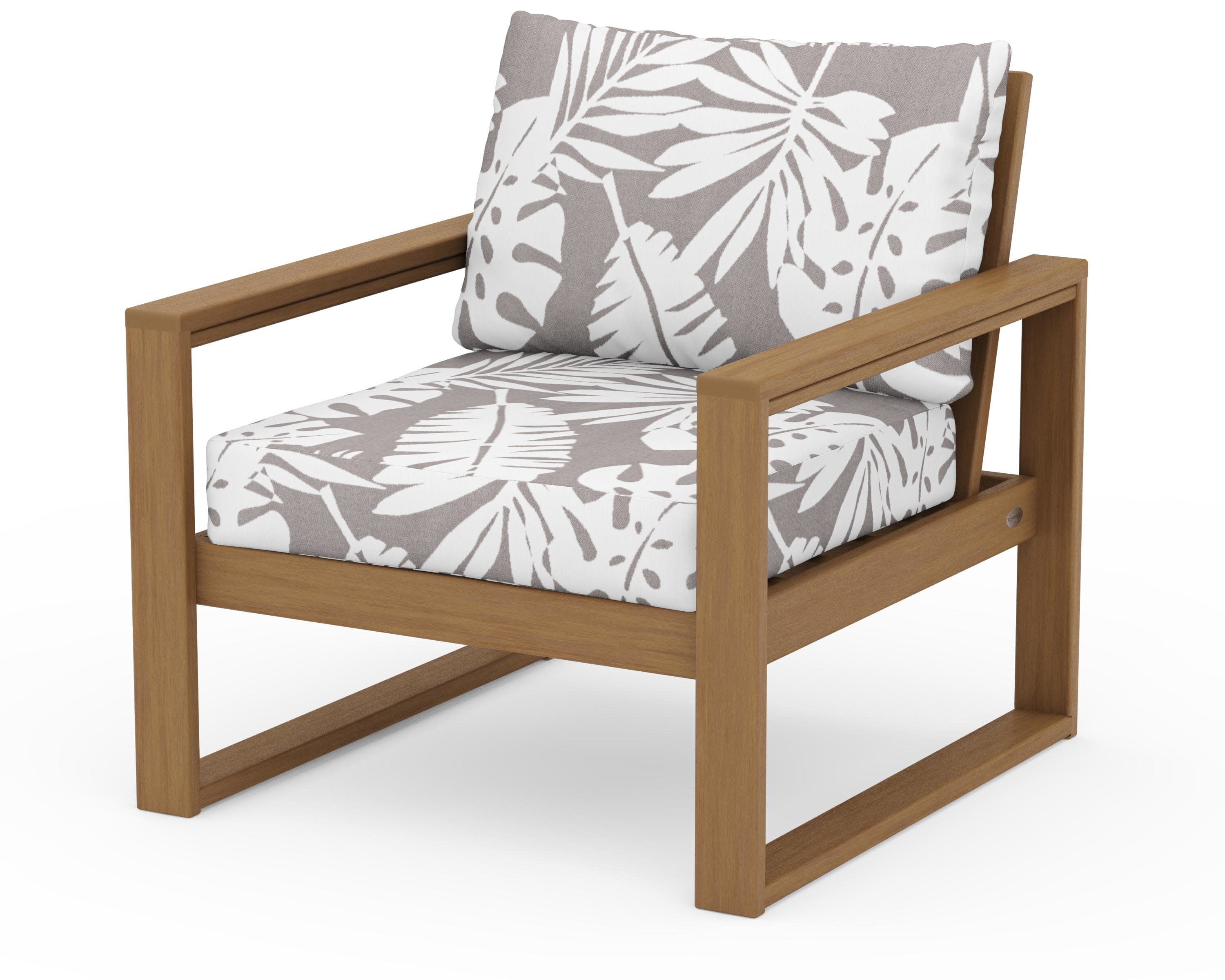 EDGE Club Chair in Natural / Leaf Grey Mist