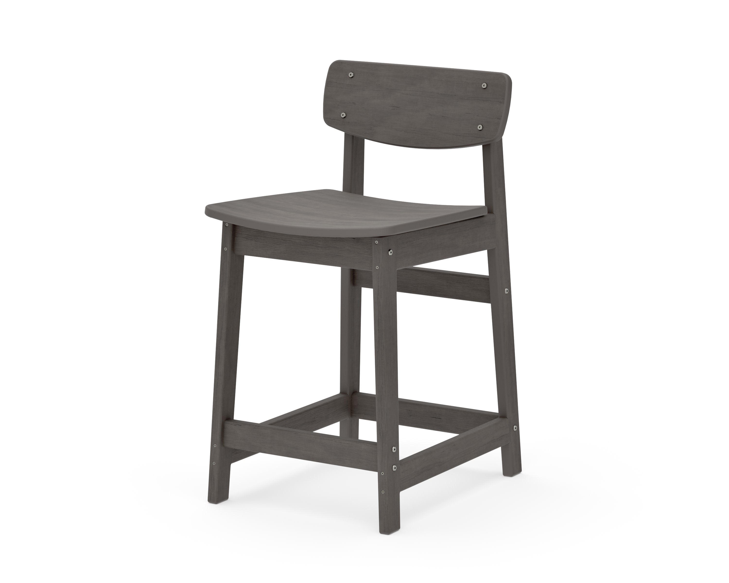 Modern Studio Urban Lowback Counter Chair in Driftwood