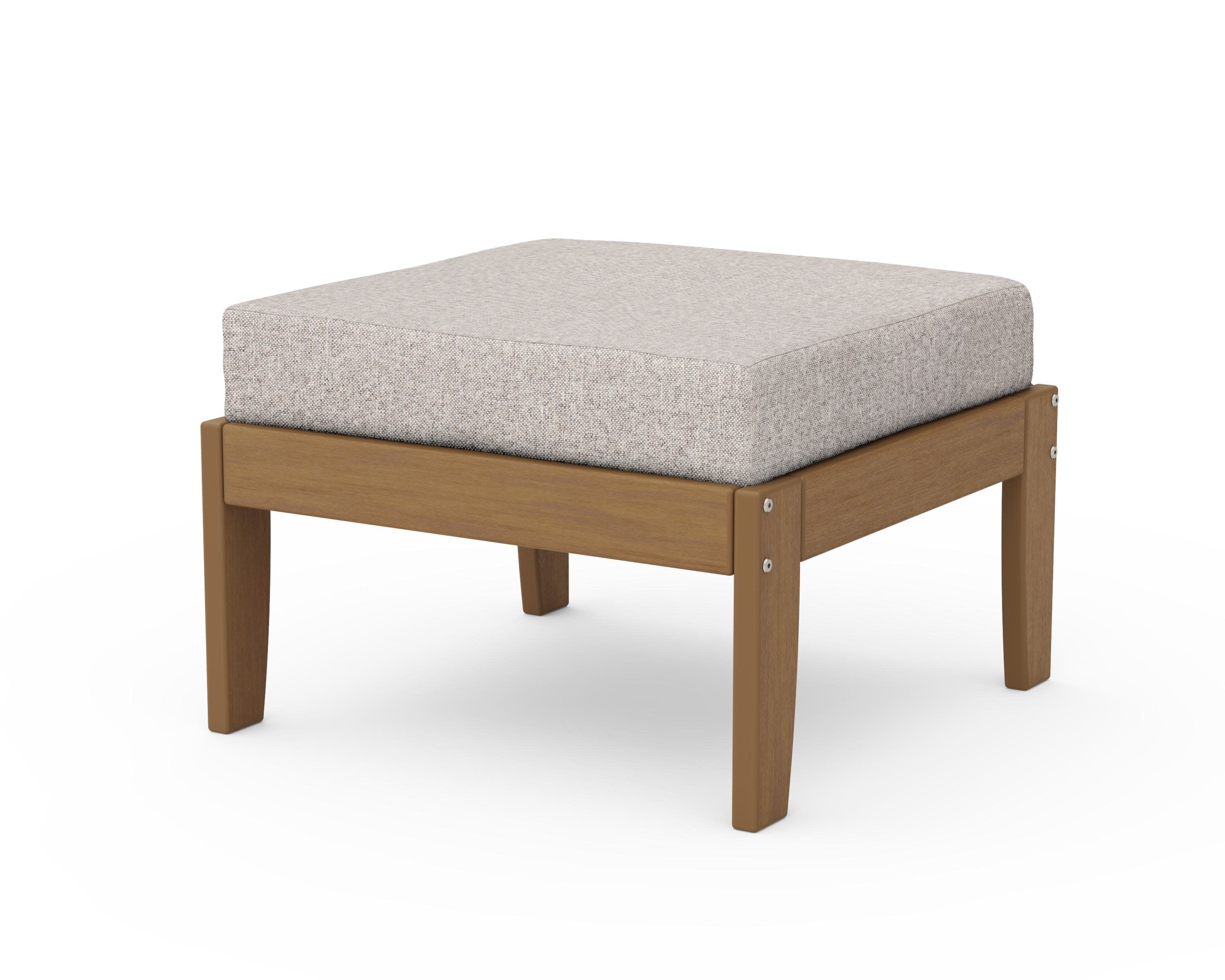Modular Ottoman - Classic in Natural / Weathered Tweed