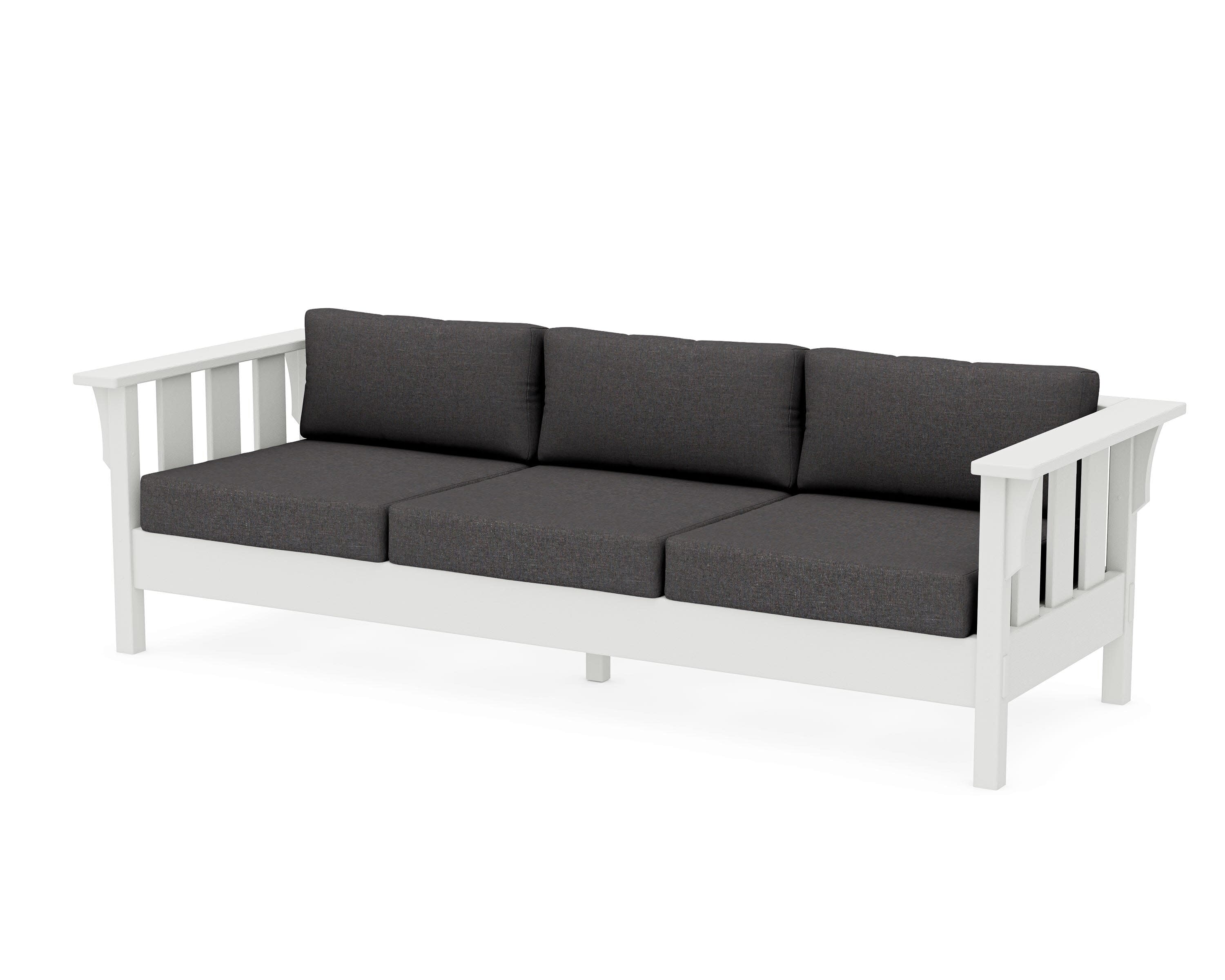 Acadia Deep Seating Sofa in Vintage White / Ash Charcoal