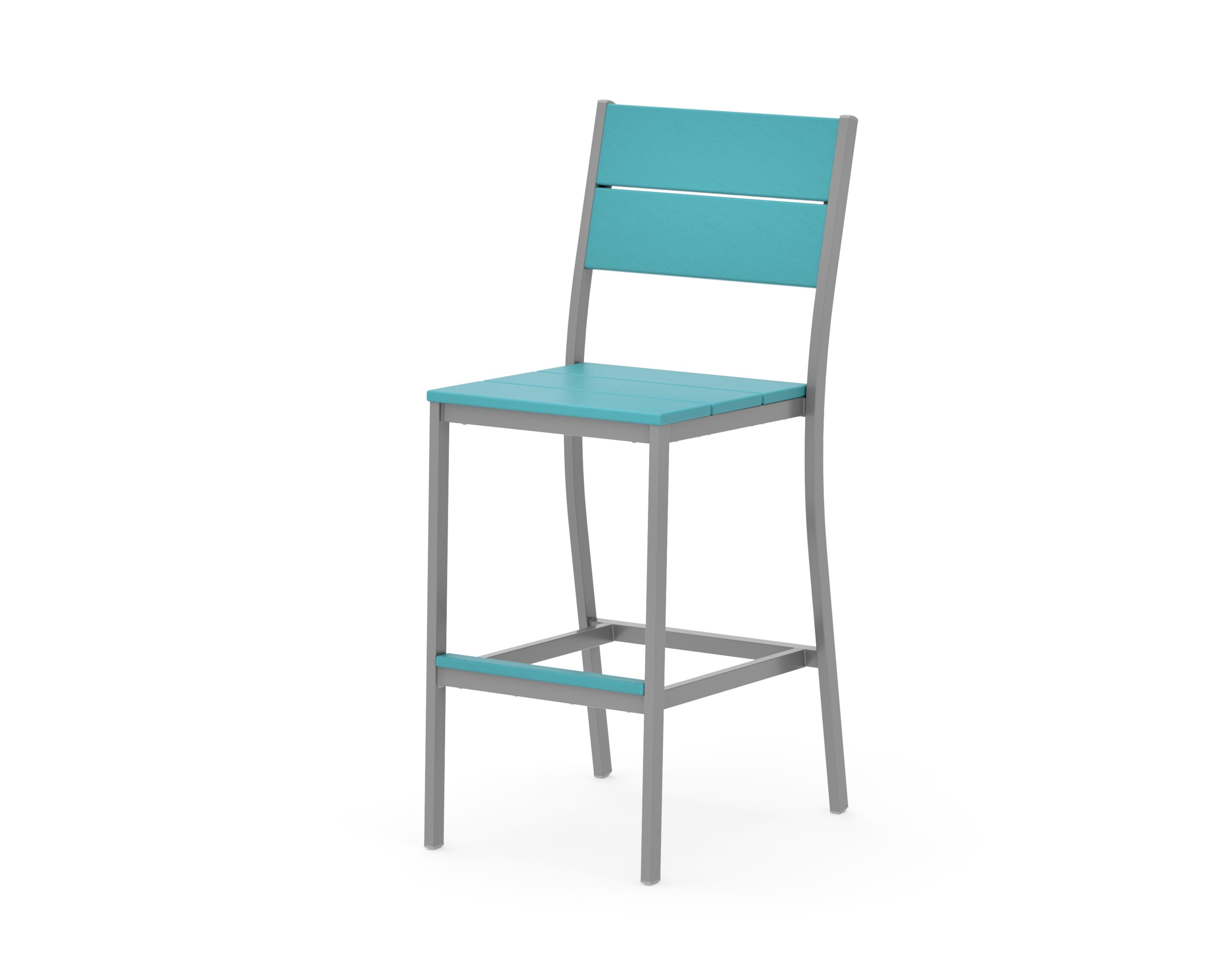 Main Street Bar Side Chair in Silver / Aruba