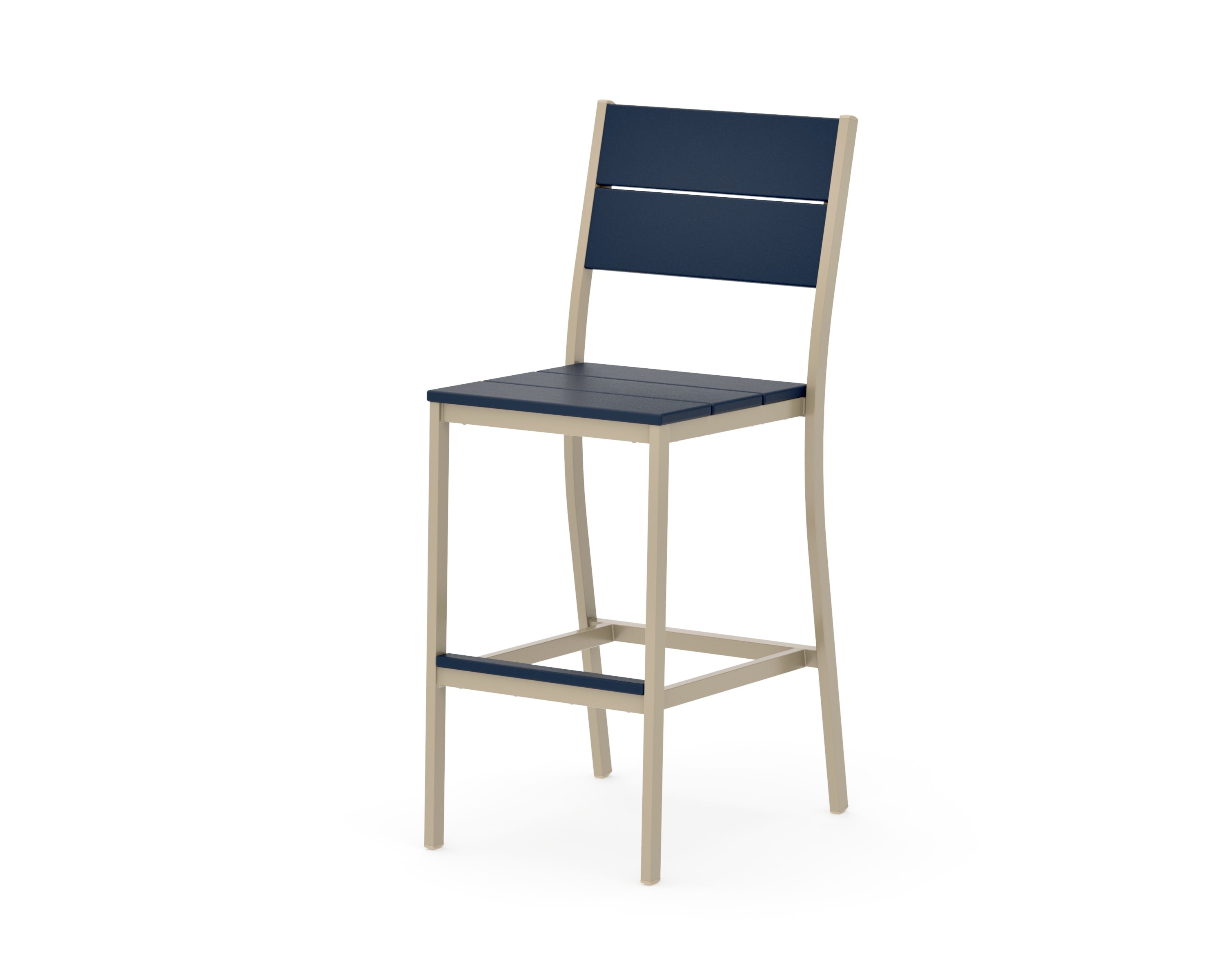 Main Street Bar Side Chair in Sand / Navy