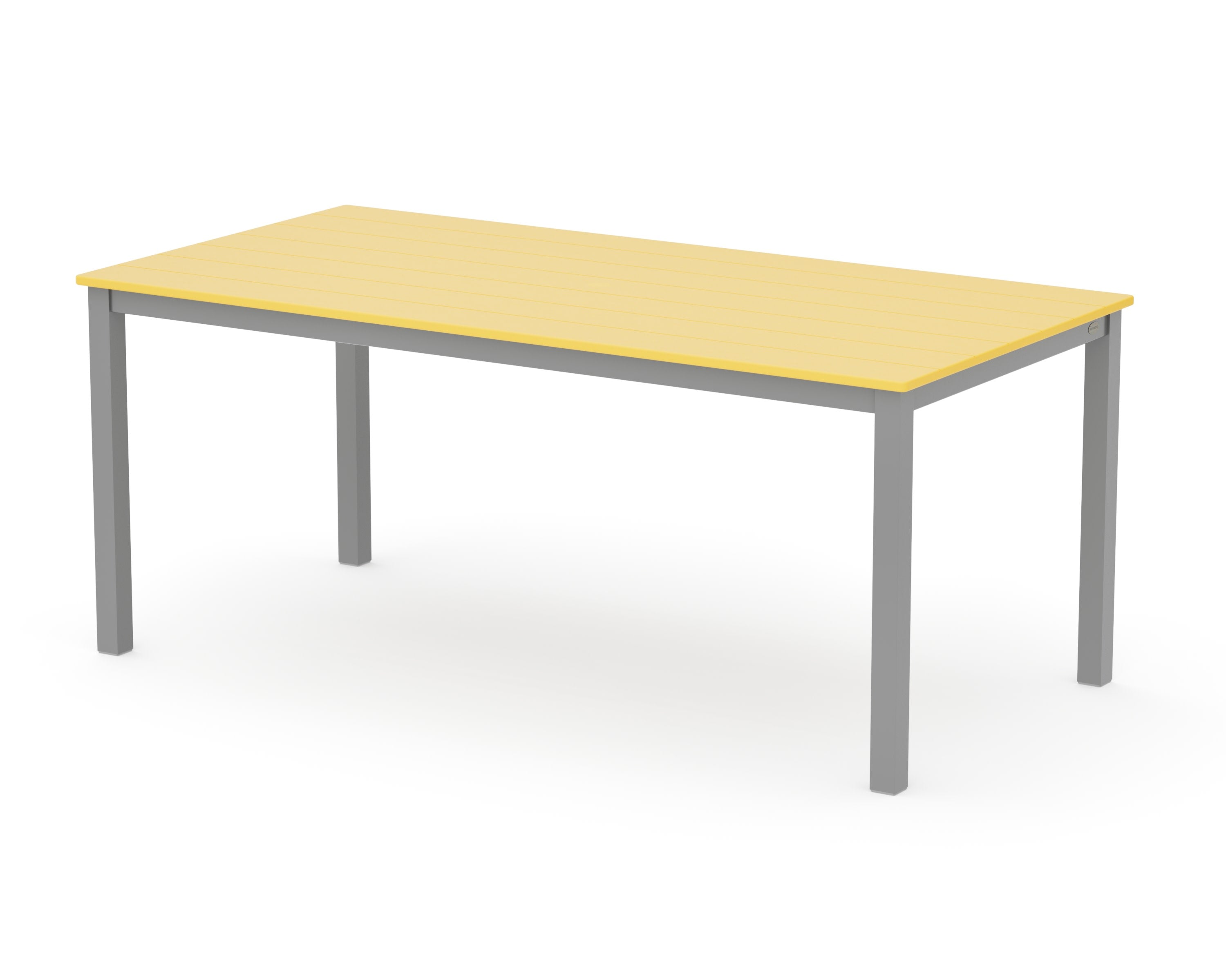 Main Street 36" x 72" Dining Table in Silver / Lemon