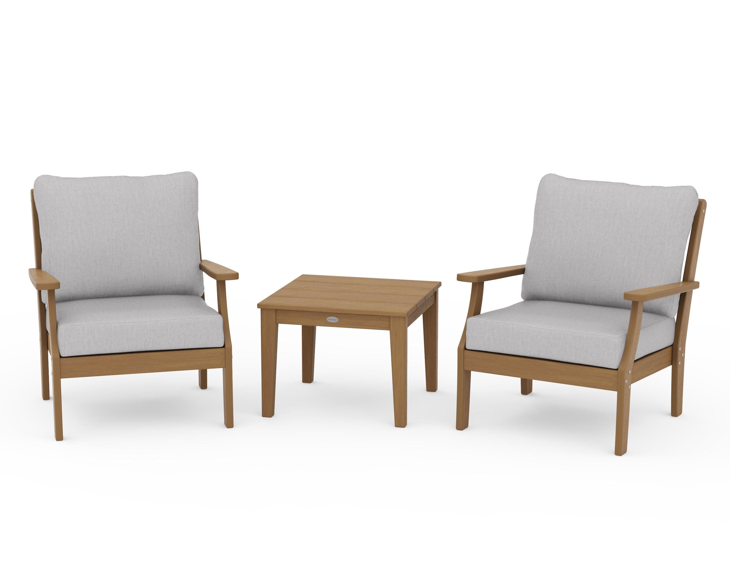 Braxton 3-Piece Deep Seating Set in Natural / Granite