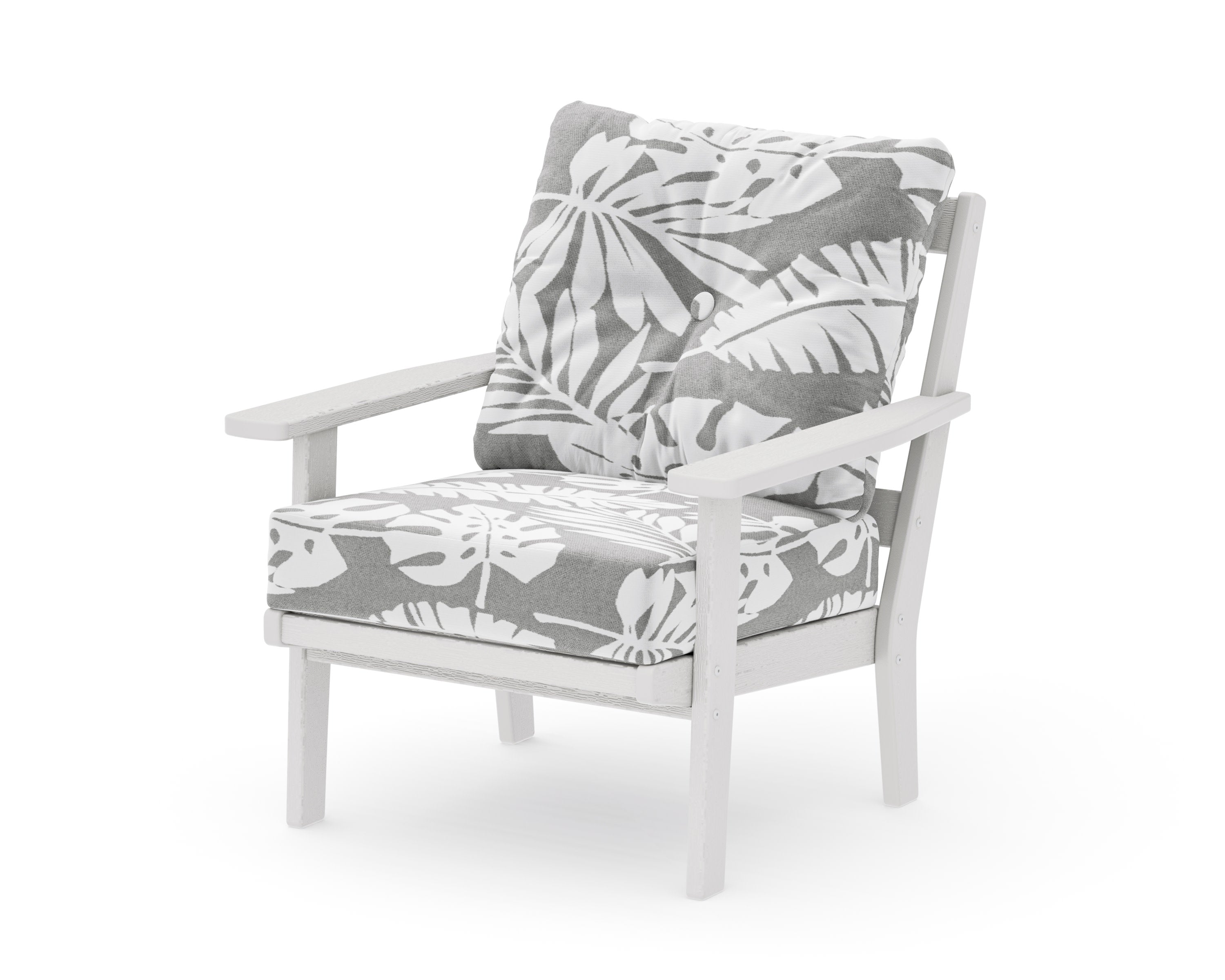 Prairie Deep Seating Chair in Vintage White / Leaf Grey Mist