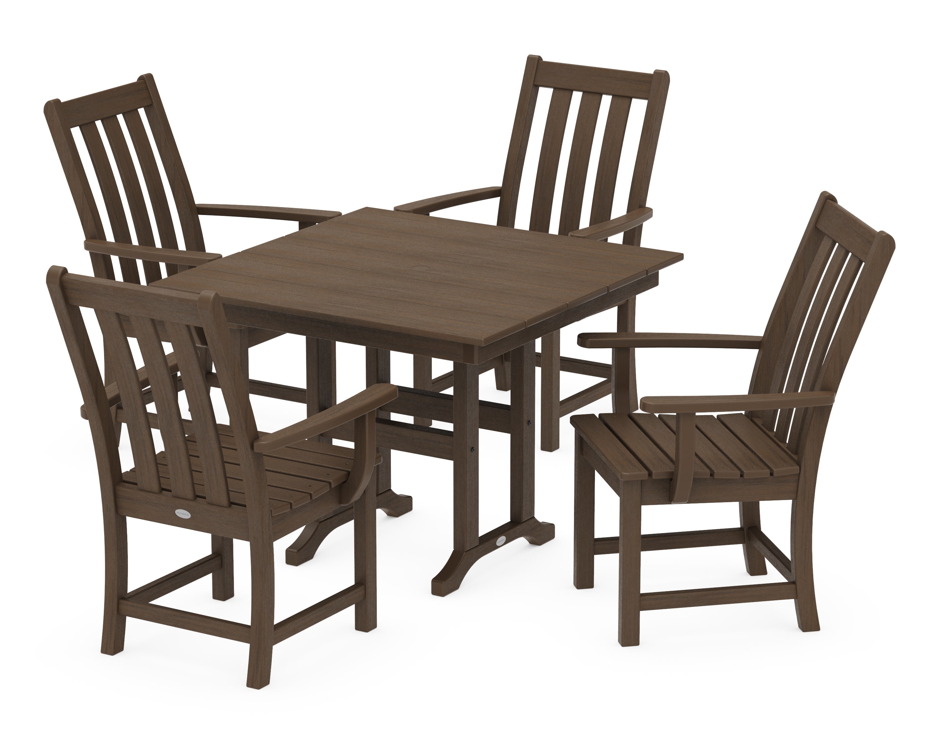 Vineyard 5-Piece Farmhouse Dining Set in Kona