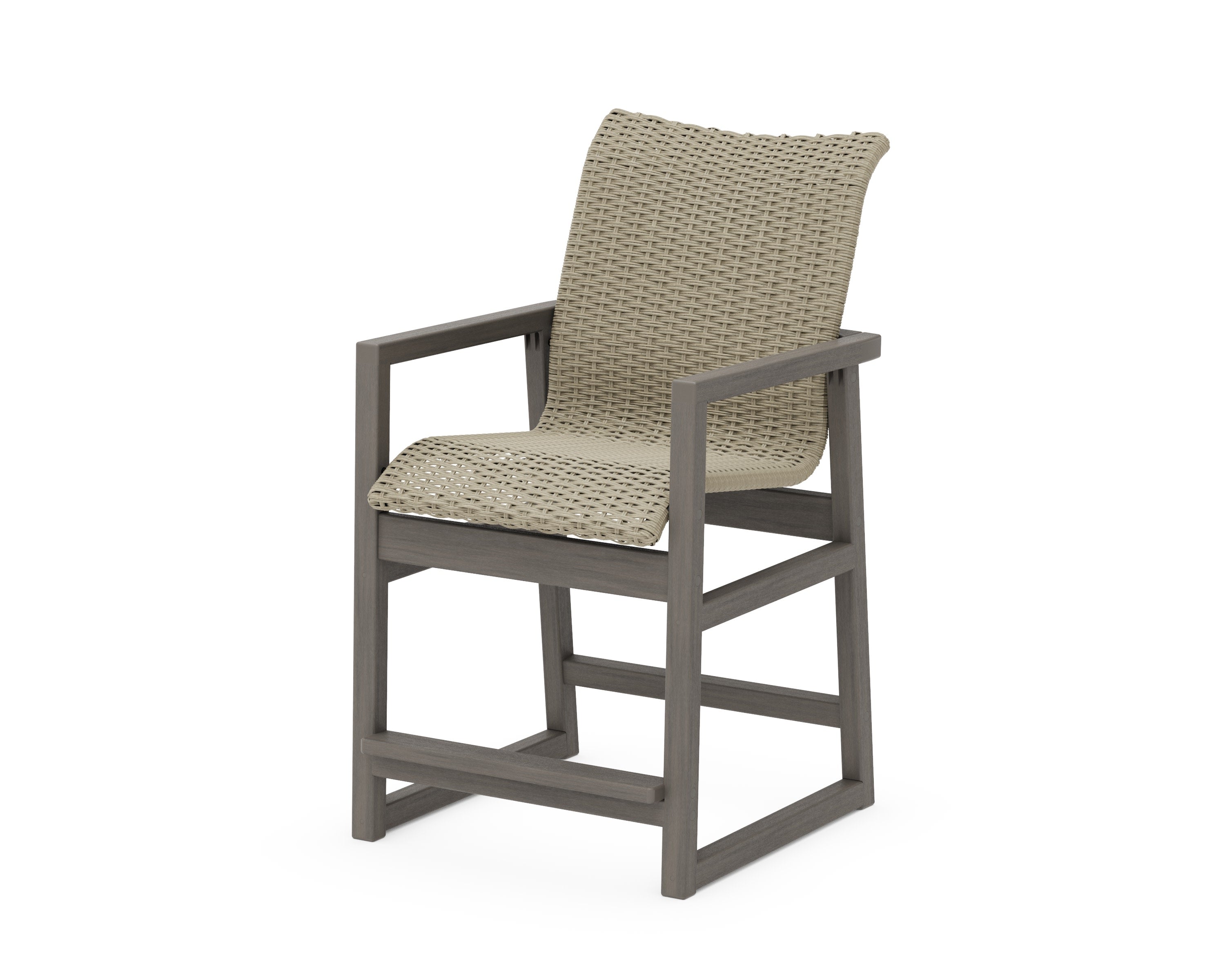EDGE Woven Counter Arm Chair in Driftwood / Dune Grass