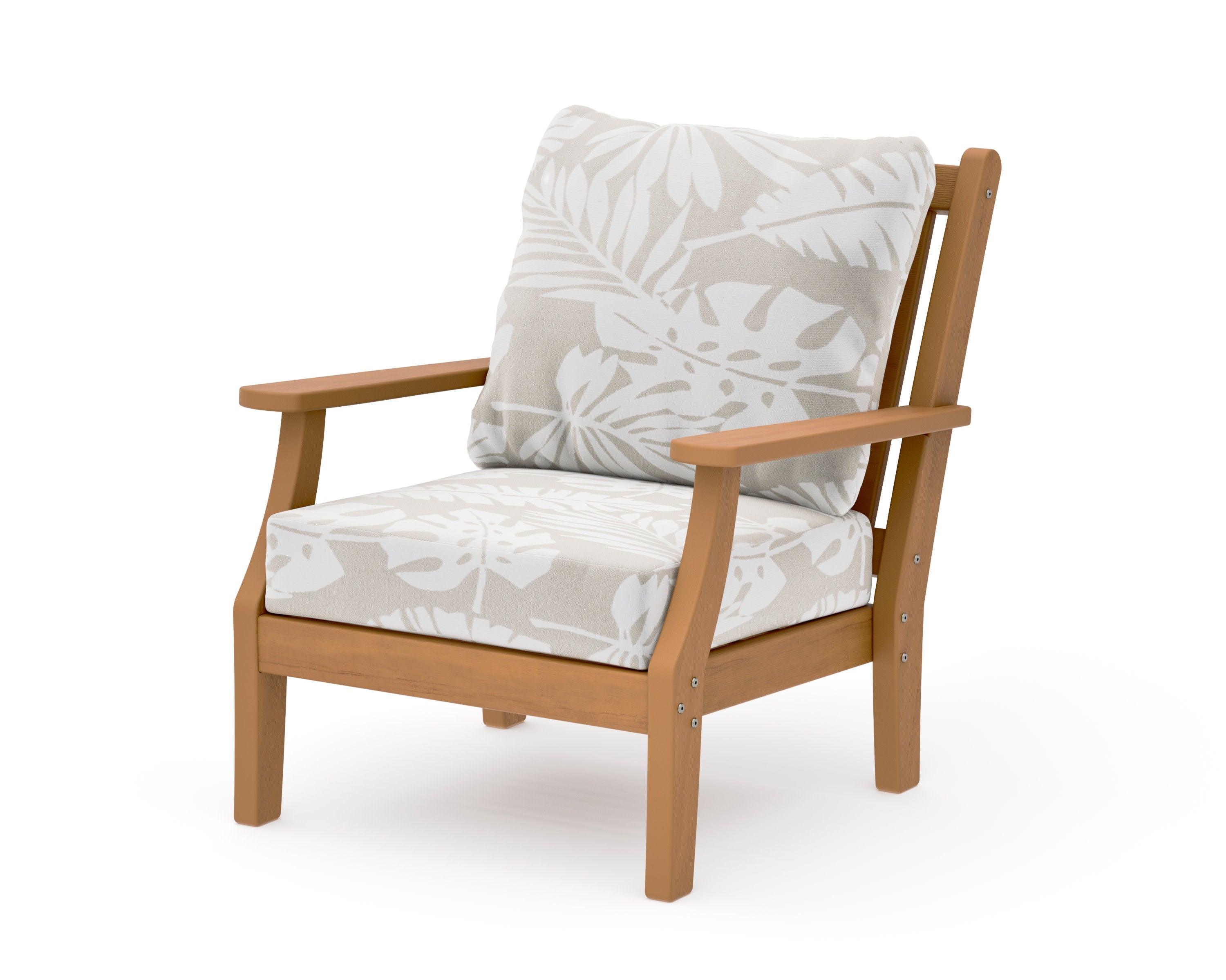 Wovendale Deep Seating Chair in Natural / Leaf Dune Burlap