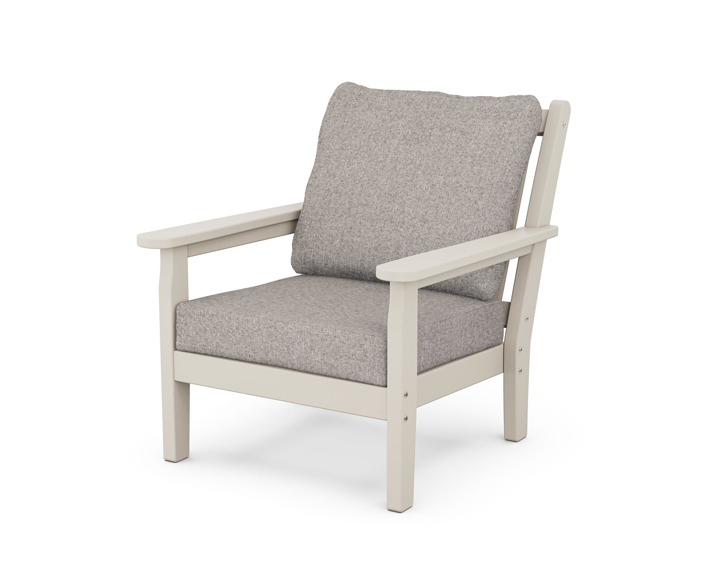 Chippendale Deep Seating Chair in Sand / Weathered Tweed