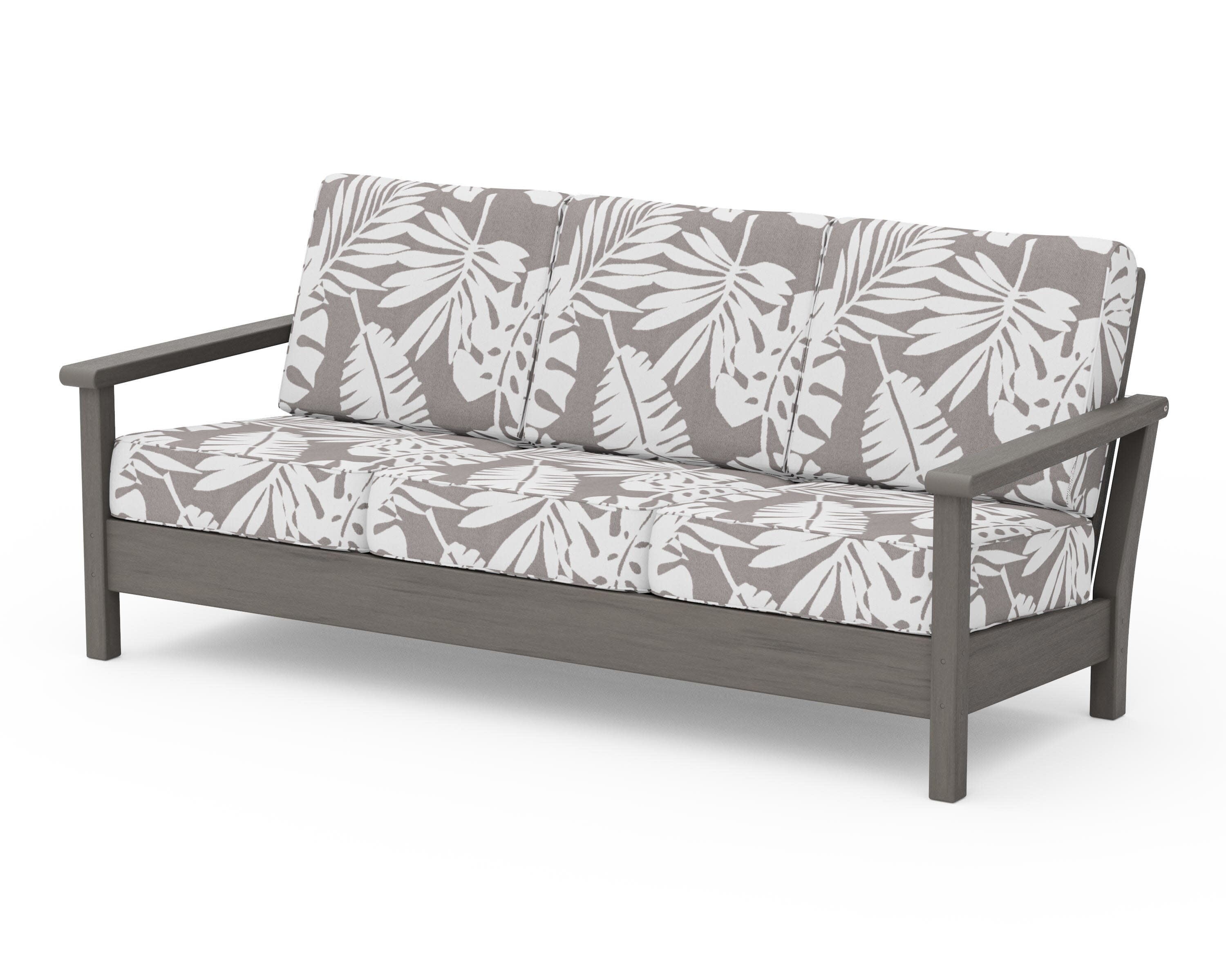 Harbour Deep Seating Sofa in Driftwood / Leaf Grey Mist