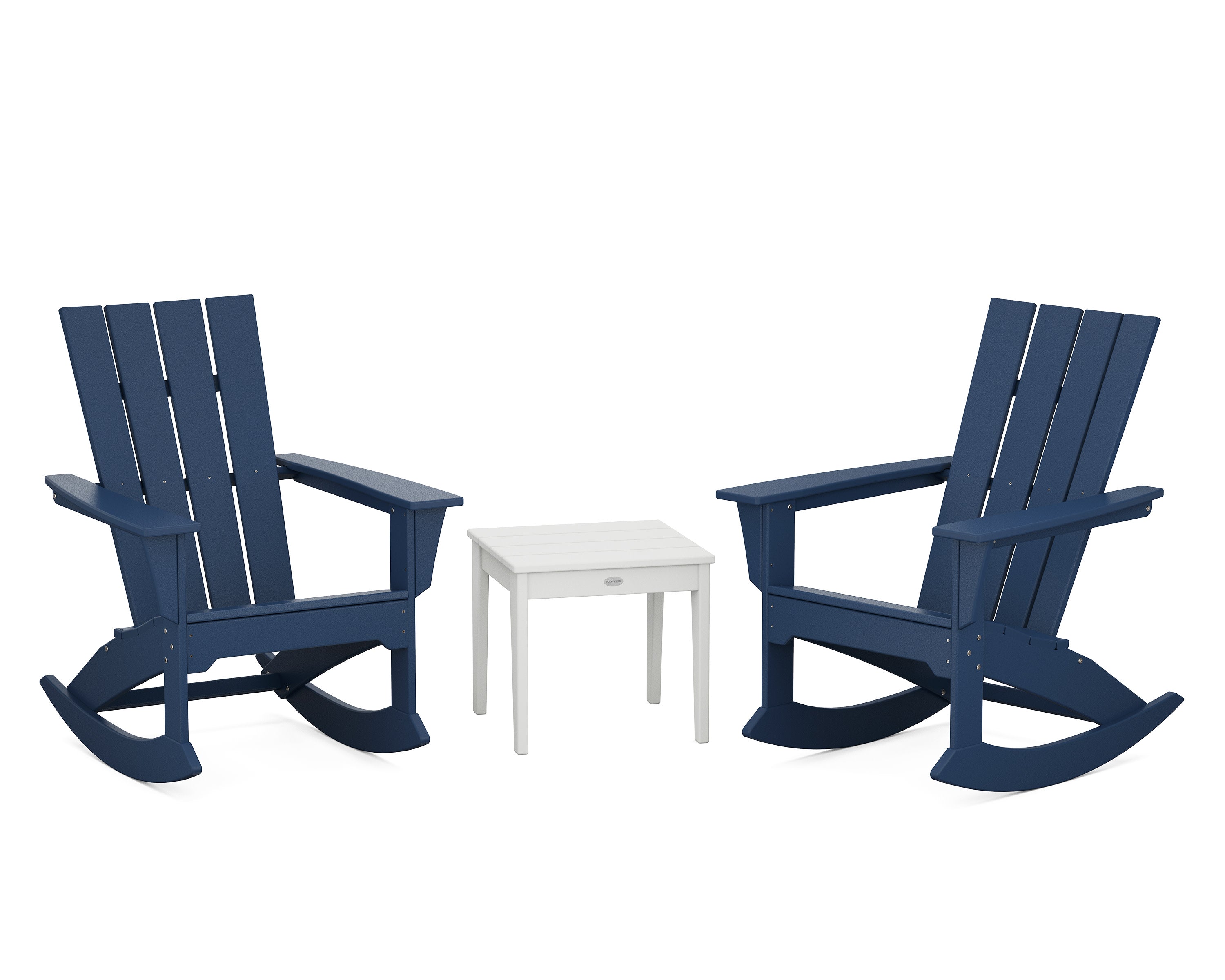 Quattro 3-Piece Rocker Set in Navy / White