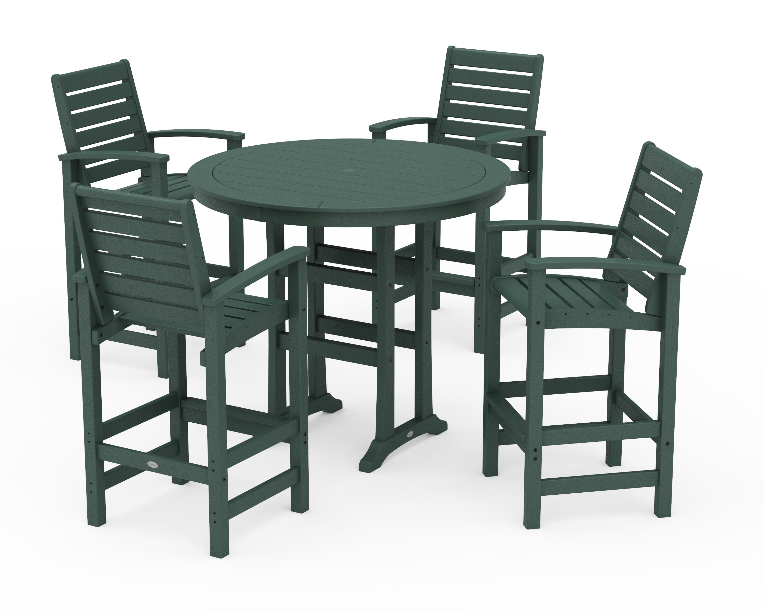 5 Piece Signature Bar Dining Set in Green