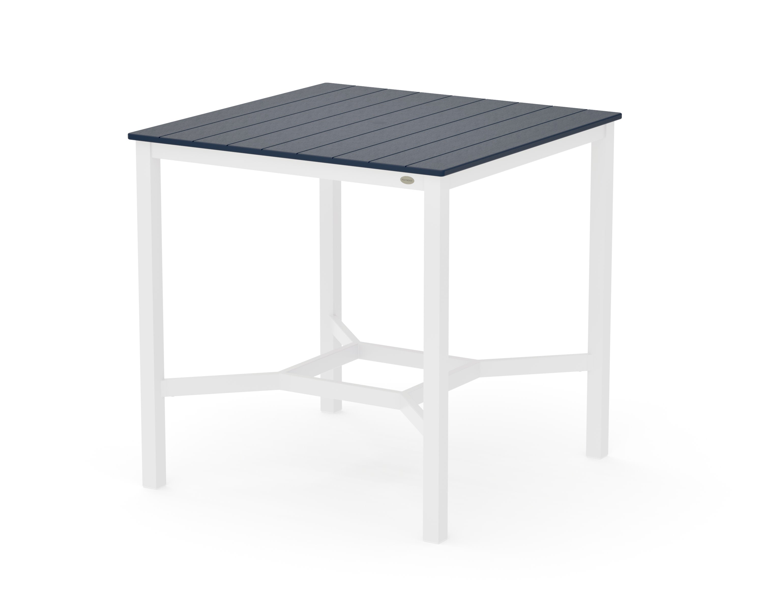 Main Street 42 x 42 Bar Table in White / Navy