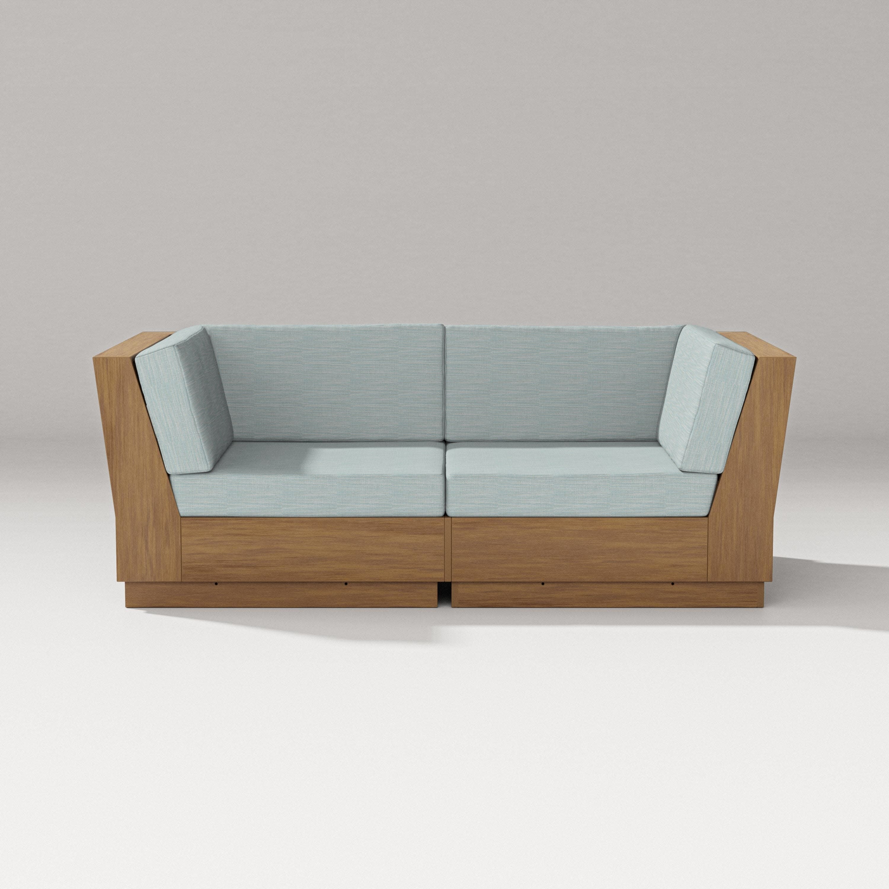 Elevate Loveseat Sectional in Natural / Soothe Mist