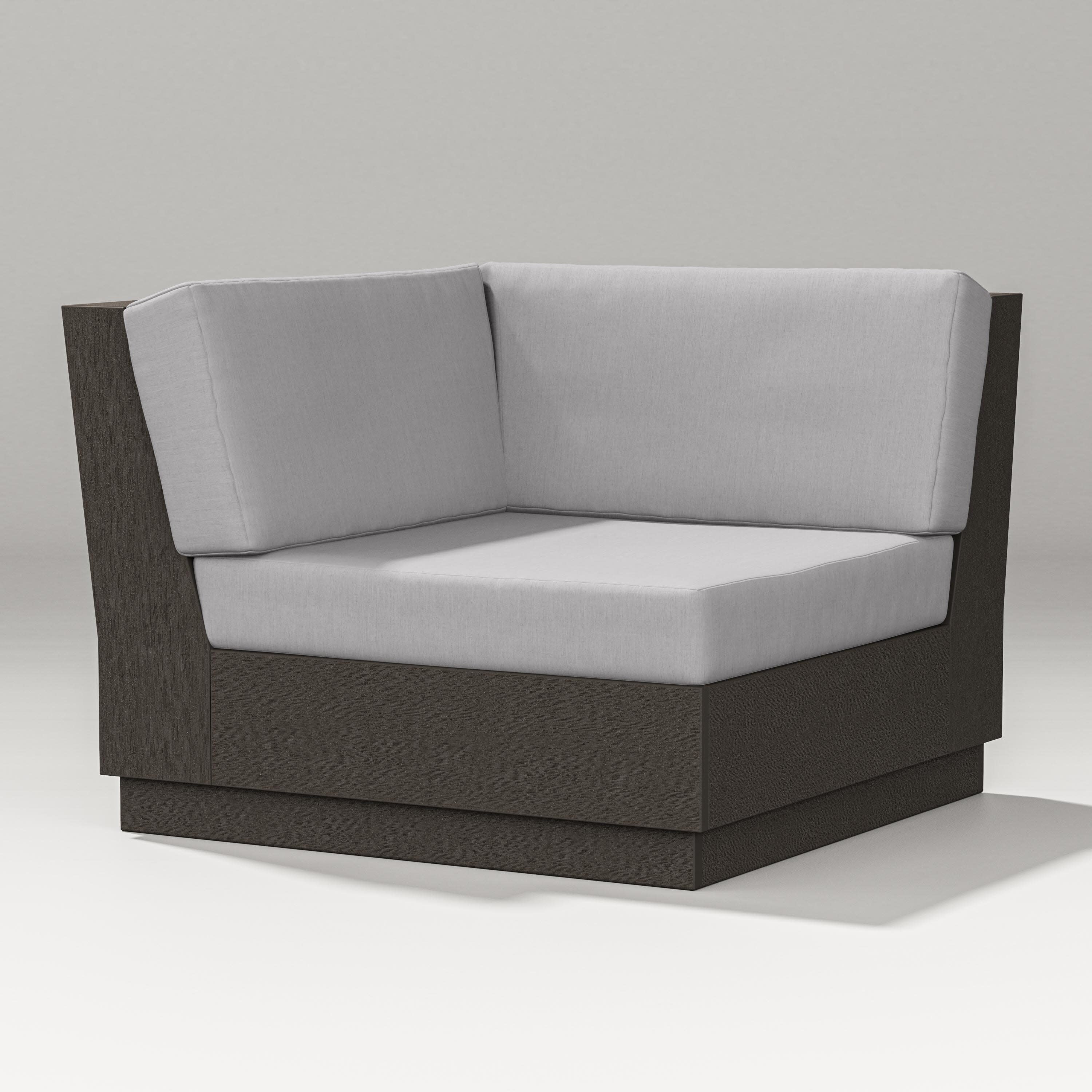 Elevate Modular Corner Chair in Vintage Coffee / Granite