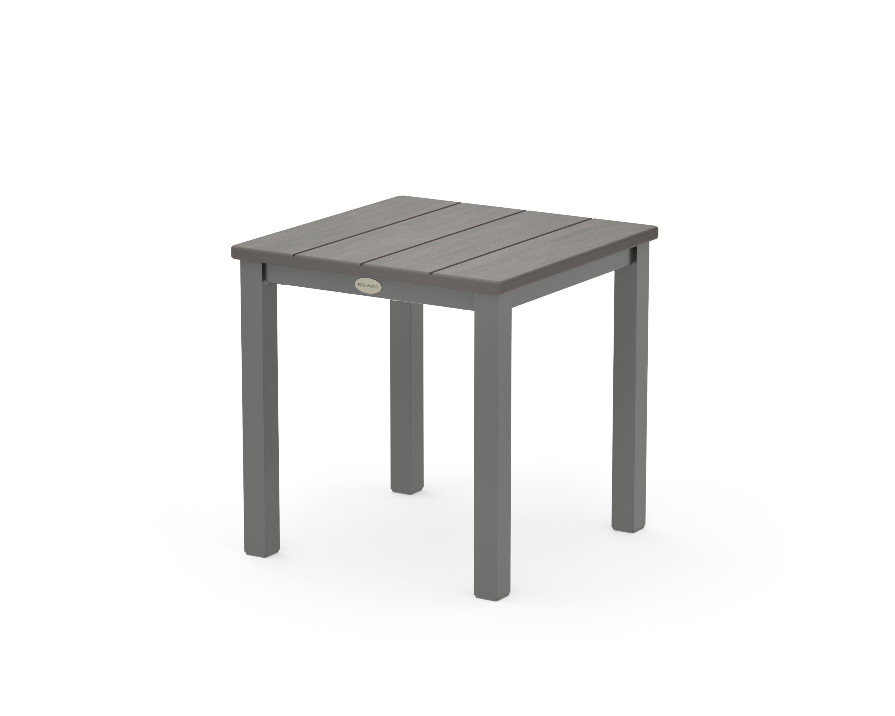 Main Street 18" Side Table in Charcoal / Driftwood