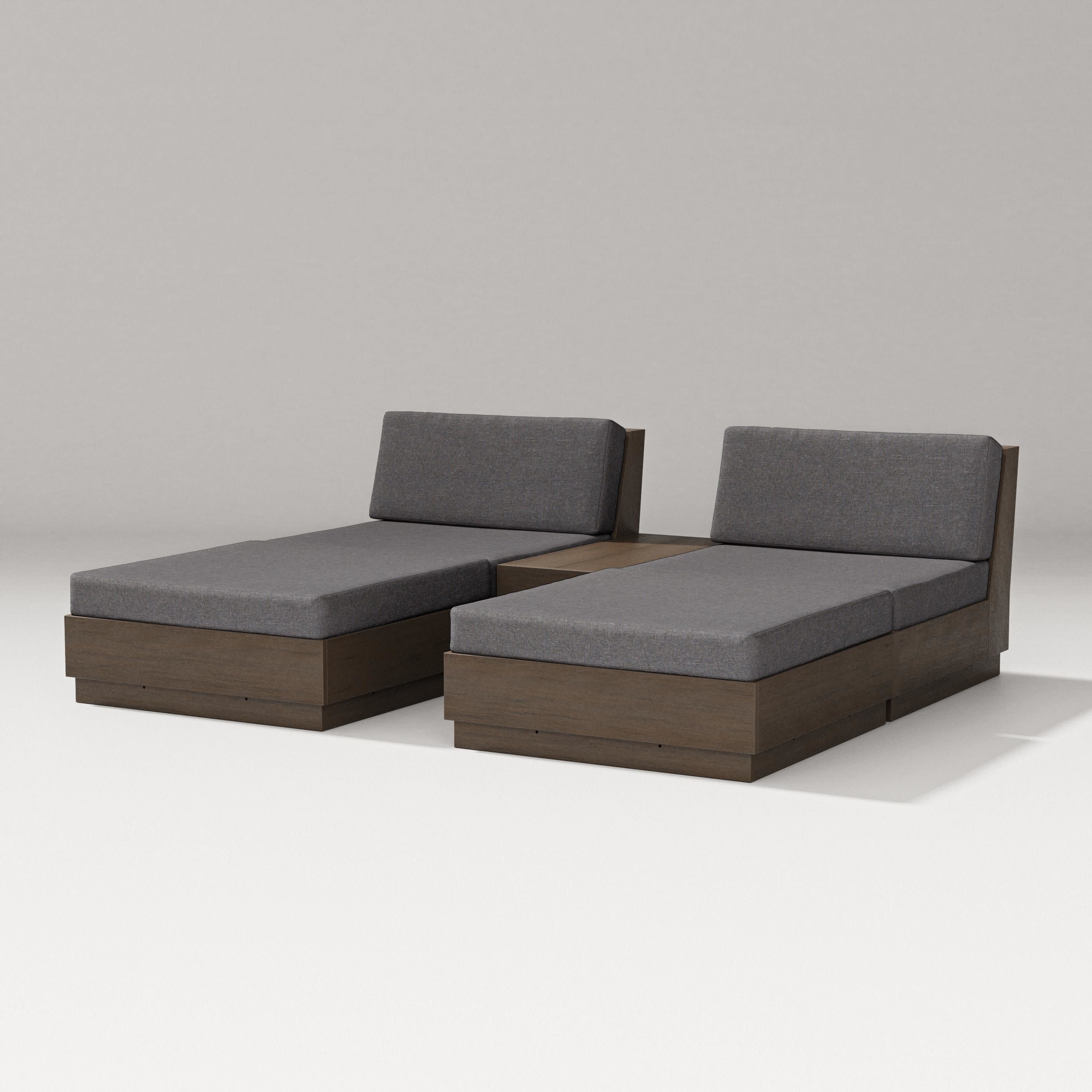 Elevate Double Chaise Set in Kona / Ash Charcoal