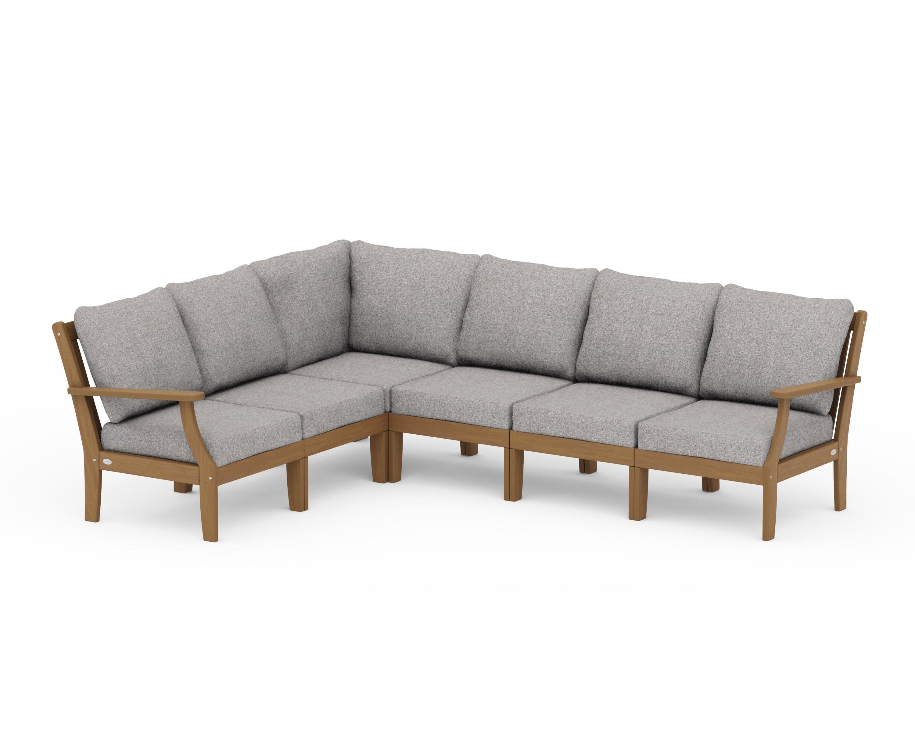 Braxton Modular 6-Piece Deep Seating Set in Natural / Grey Mist