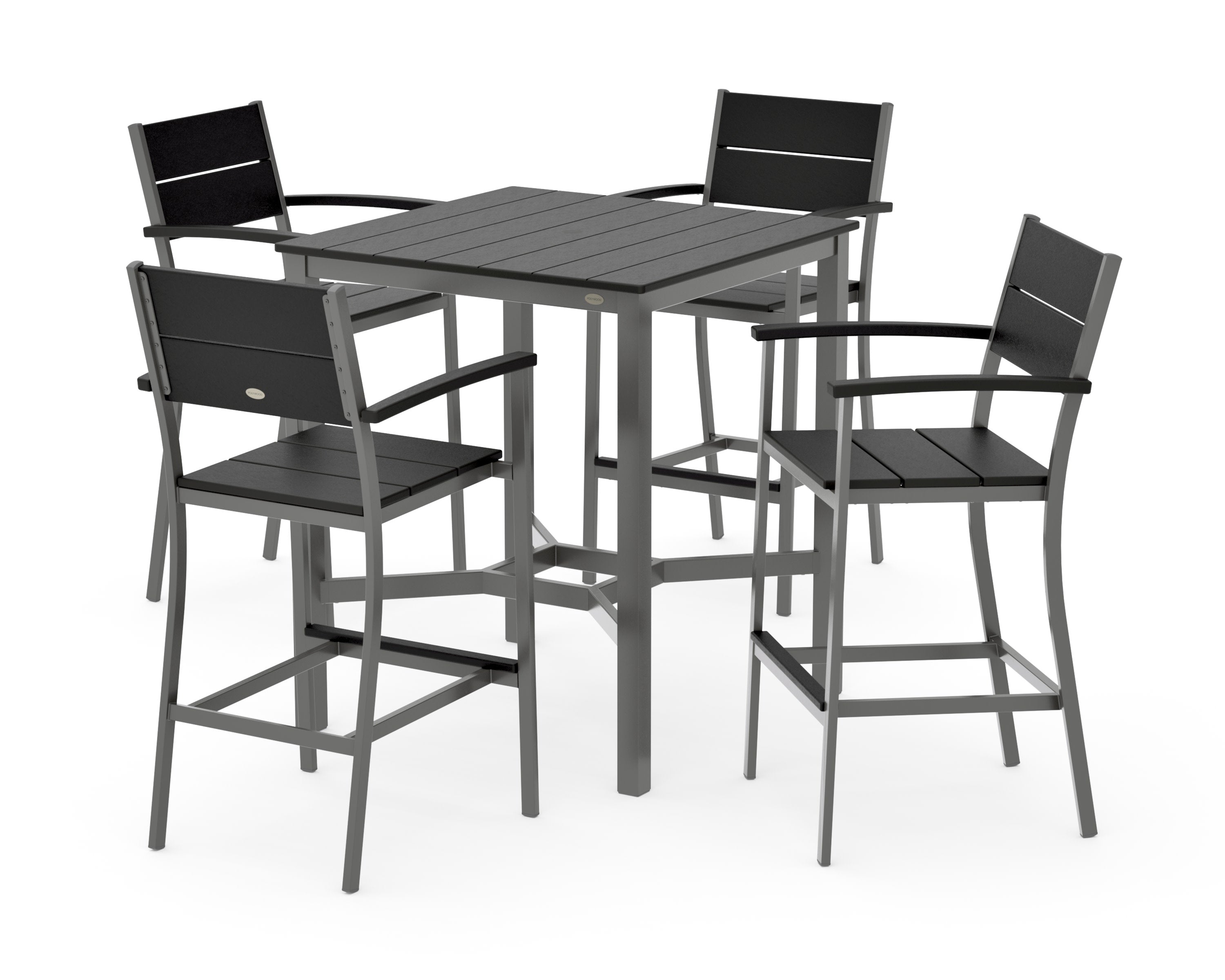 Main Street 5-Piece Bar Set in Charcoal / Black