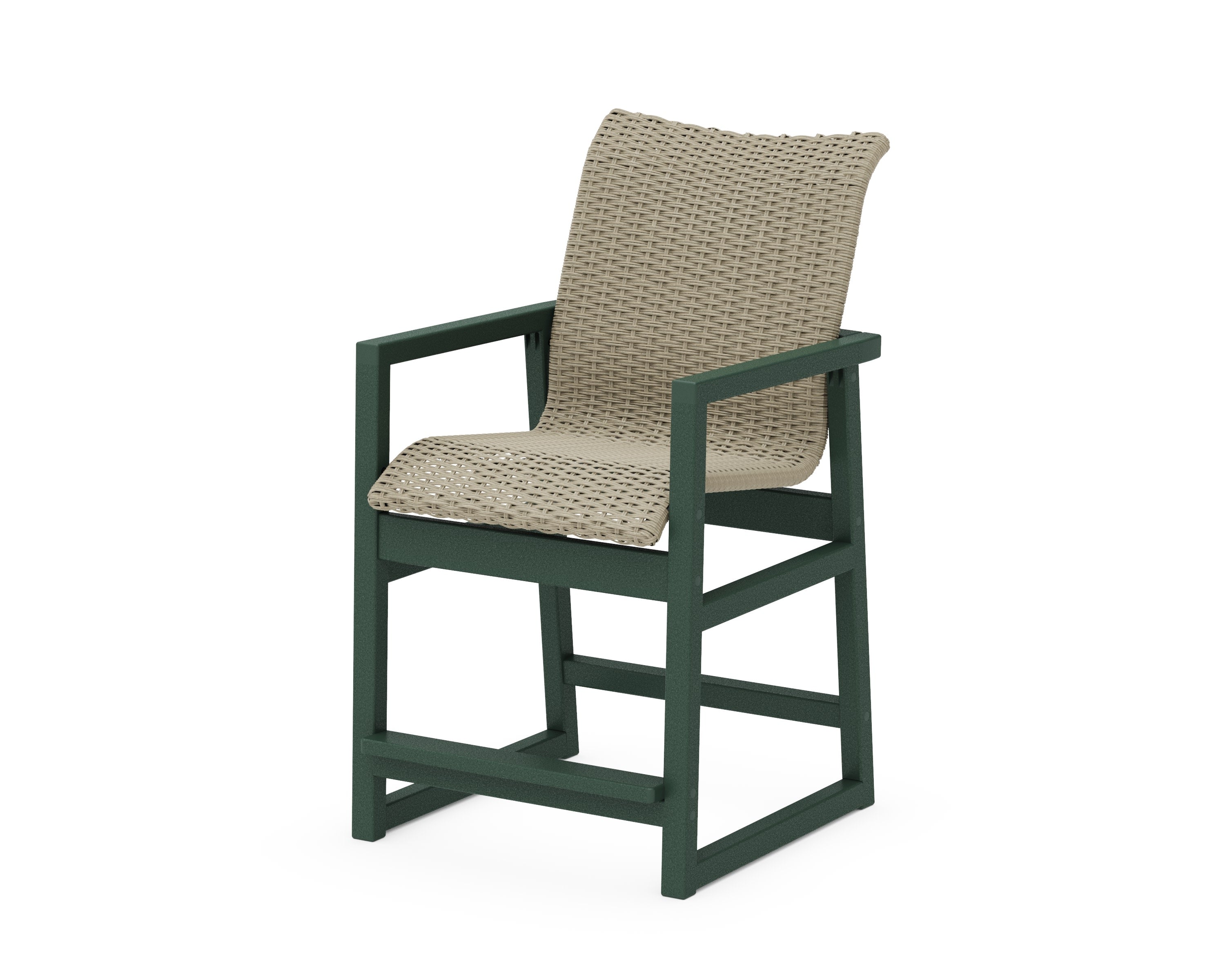 EDGE Woven Counter Arm Chair in Green / Dune Grass