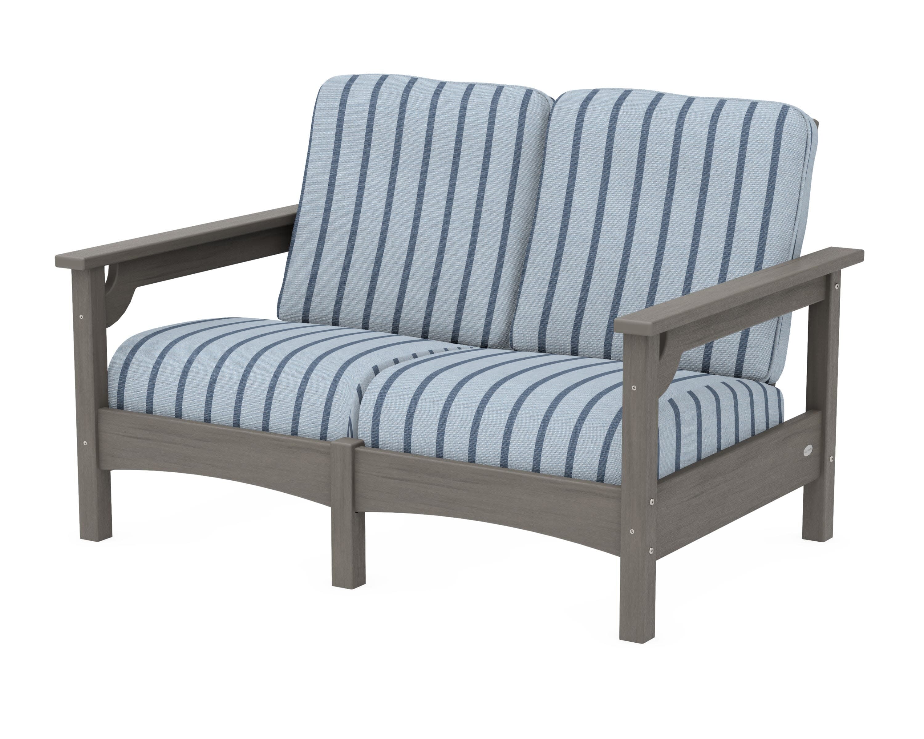 Club Loveseat in Driftwood / Unwind Sky