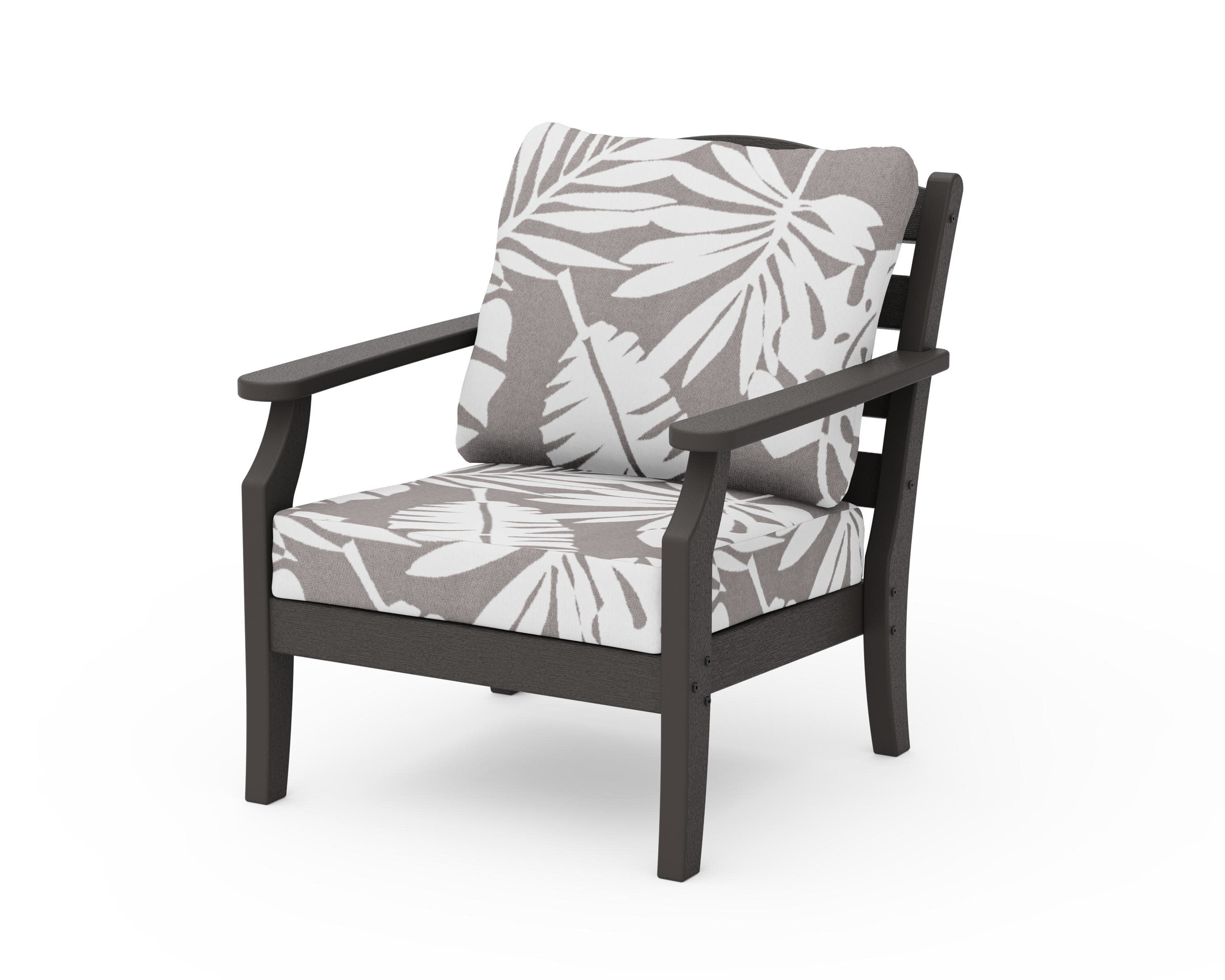 Savannah Deep Seating Chair in Vintage Coffee / Leaf Grey Mist