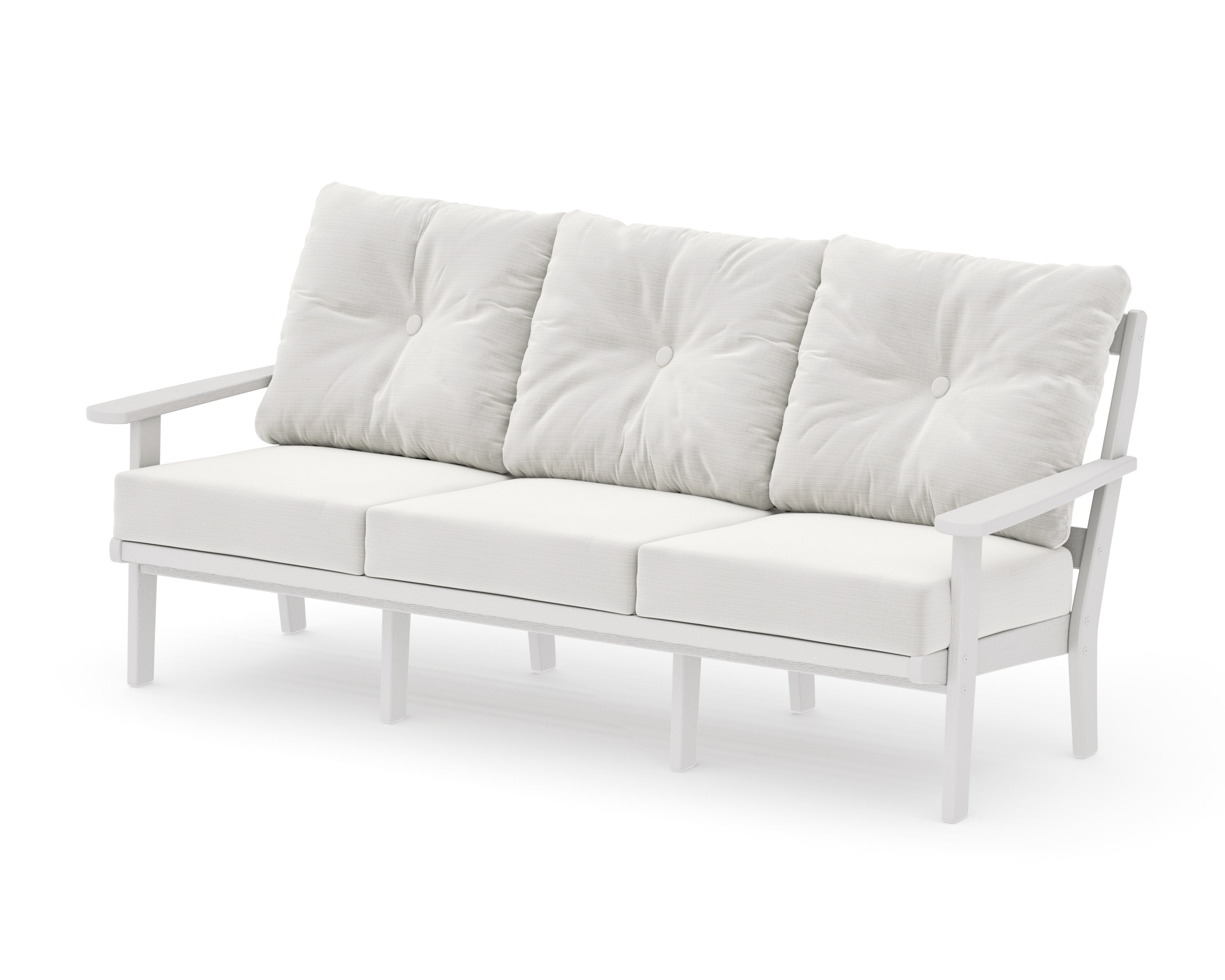 Mission Deep Seating Sofa in Vintage White / Natural Linen