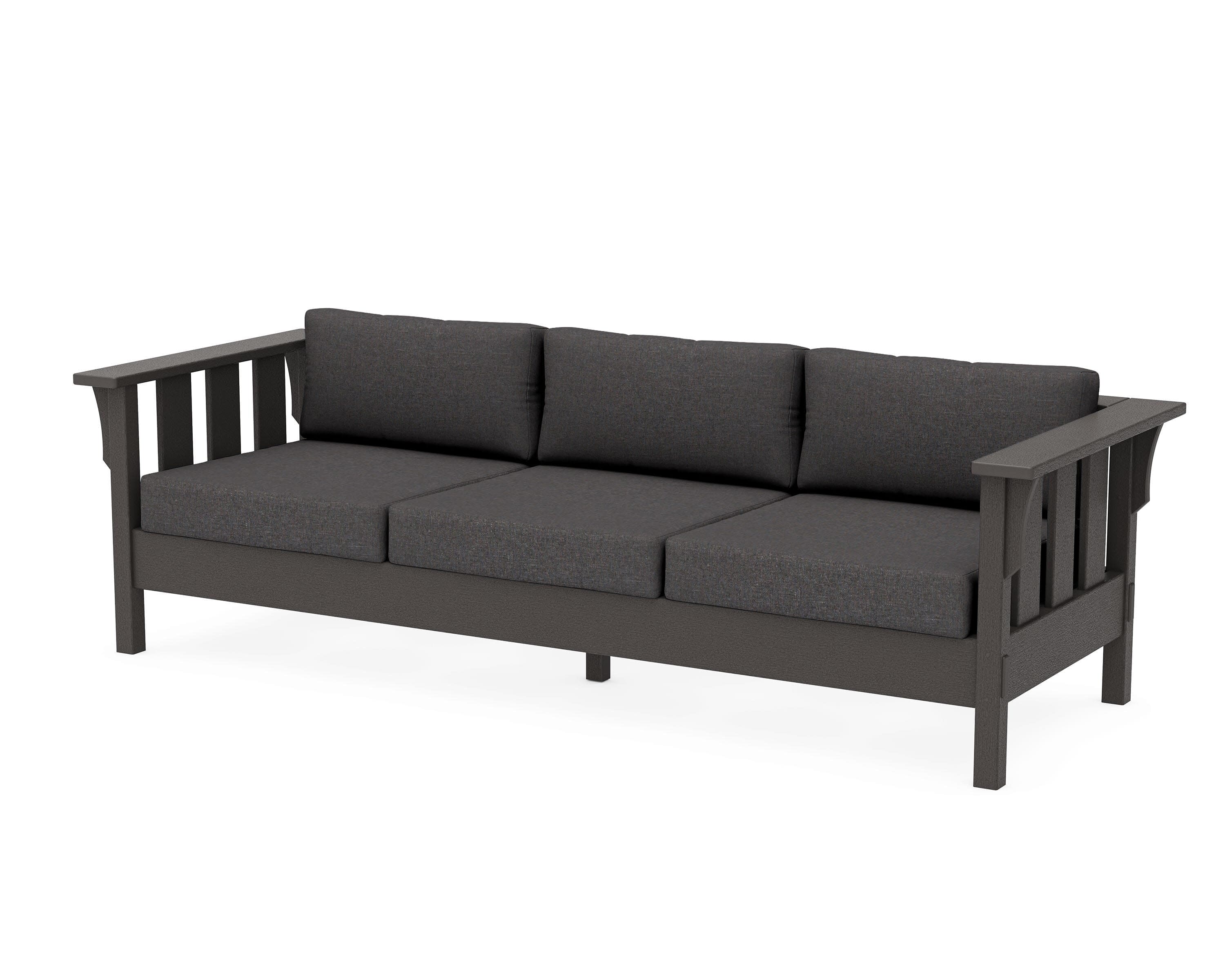Acadia Deep Seating Sofa in Vintage Coffee / Ash Charcoal