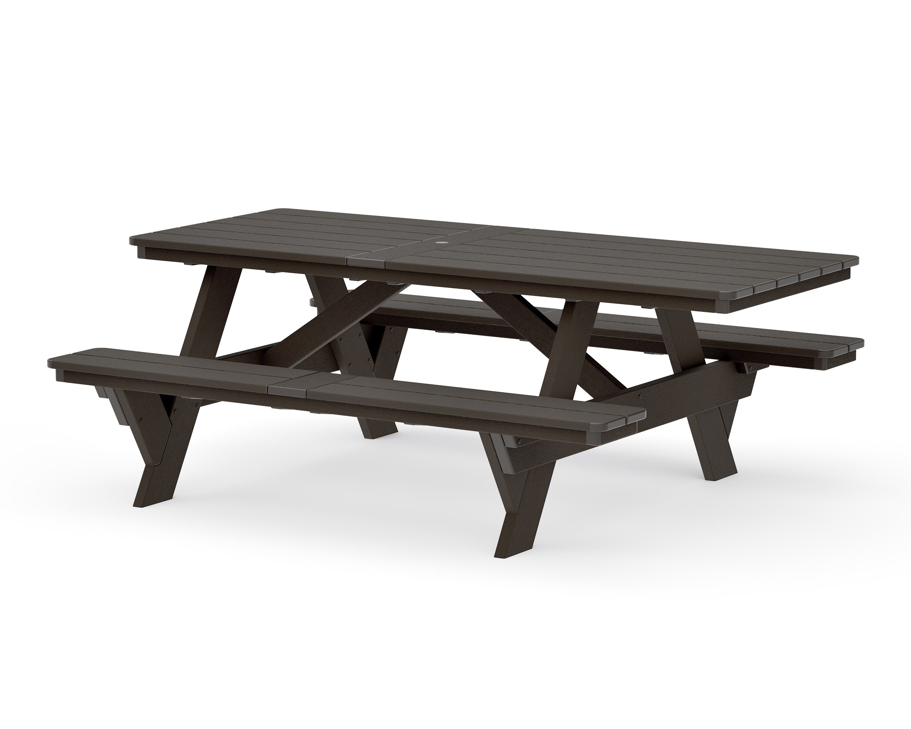Rockford 85 ADA Picnic Table in Vintage Coffee