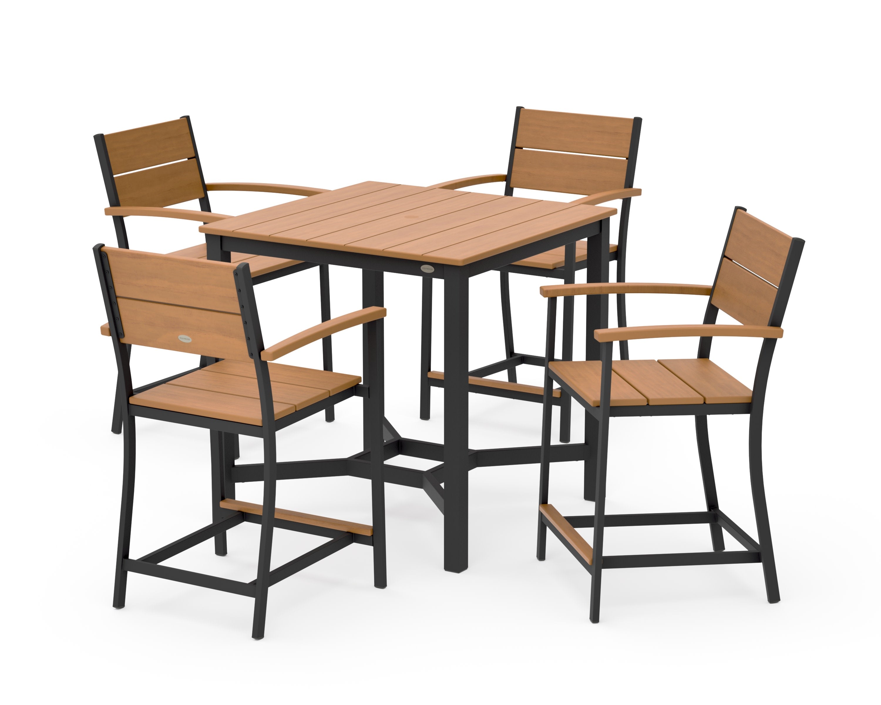 Main Street 5-Piece Counter Set in Black / Natural