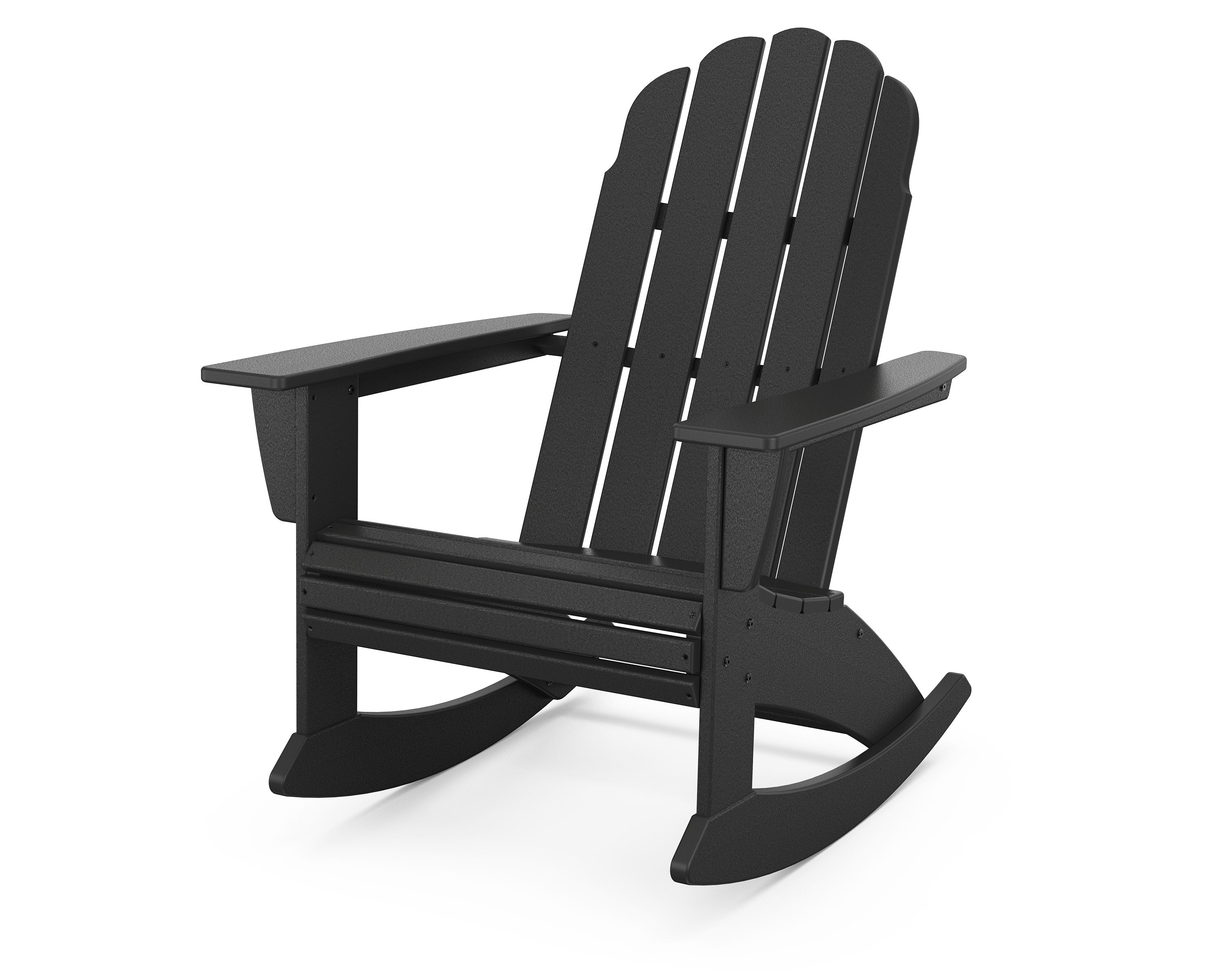 Vineyard Curveback Adirondack Rocking Chair in Black