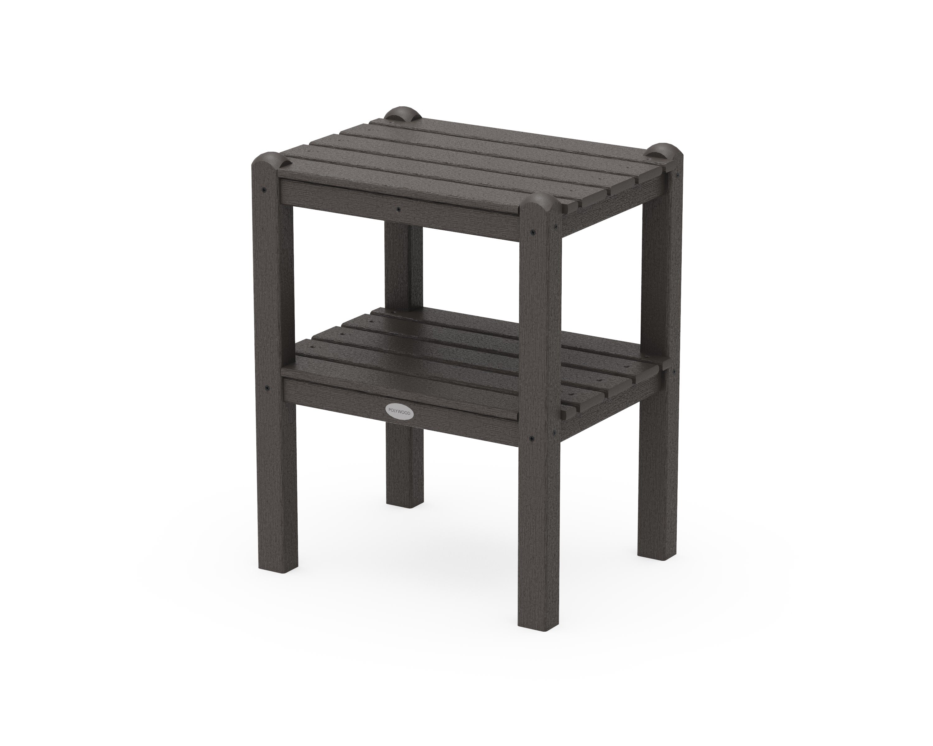 Two Shelf Side Table in Vintage Coffee