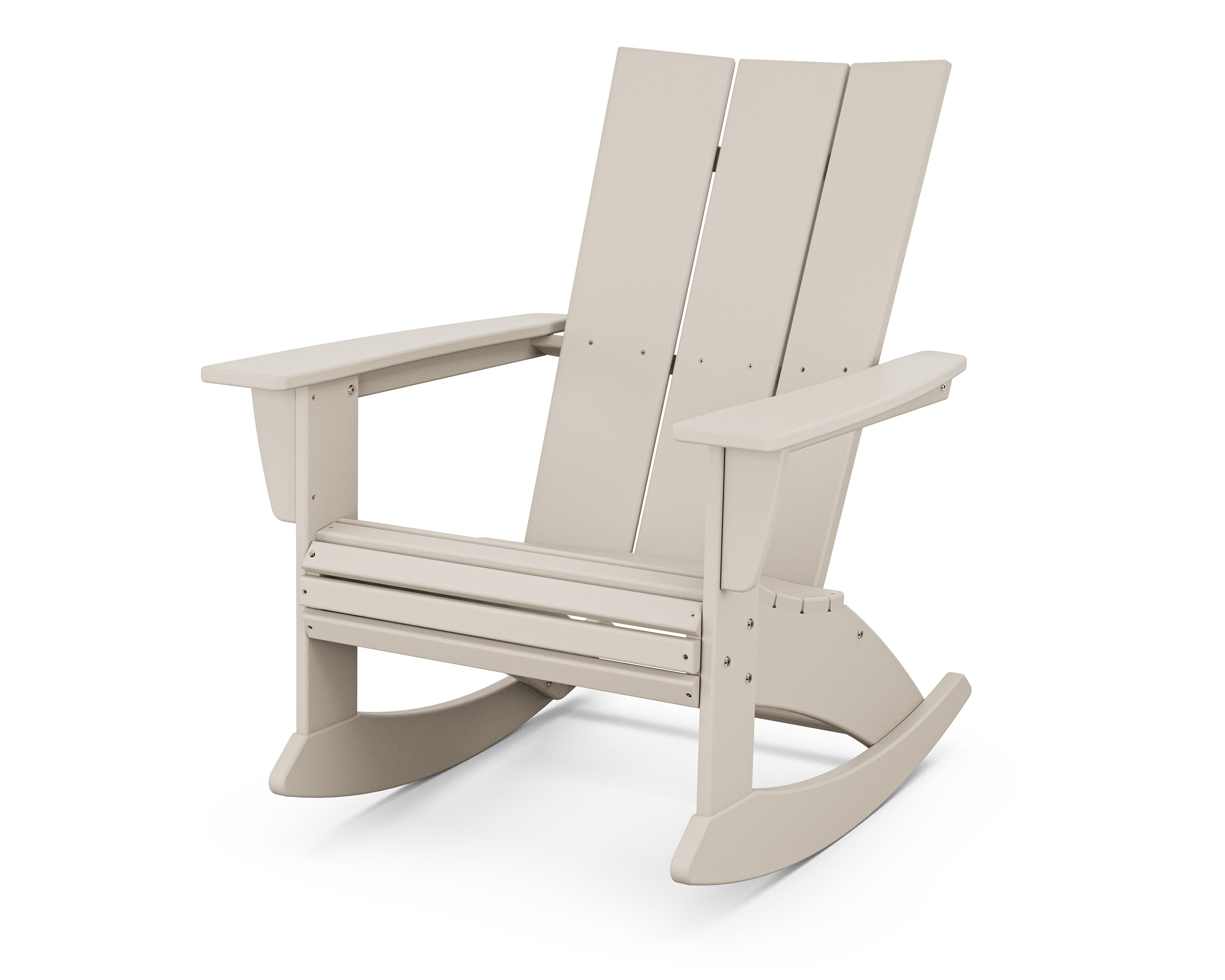 Modern Curveback Adirondack Rocking Chair in Sand