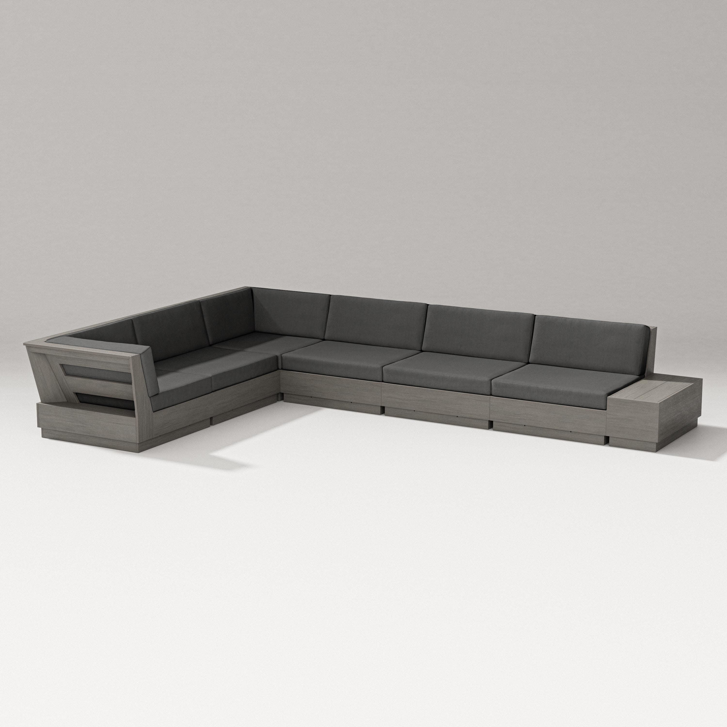 Elevate 7-Piece Corner Sectional in Driftwood / Spectrum Carbon