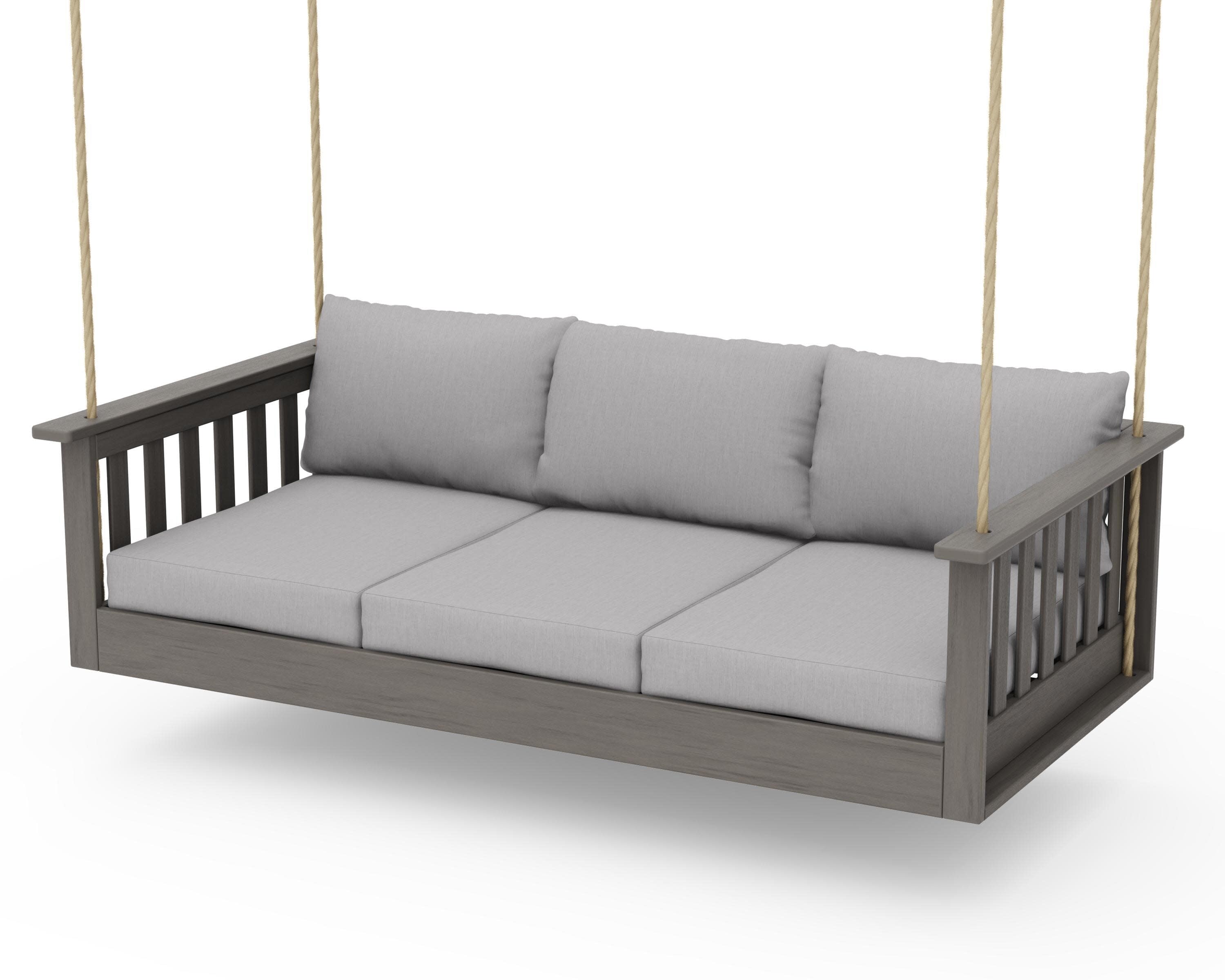 Vineyard Daybed Swing in Driftwood / Granite
