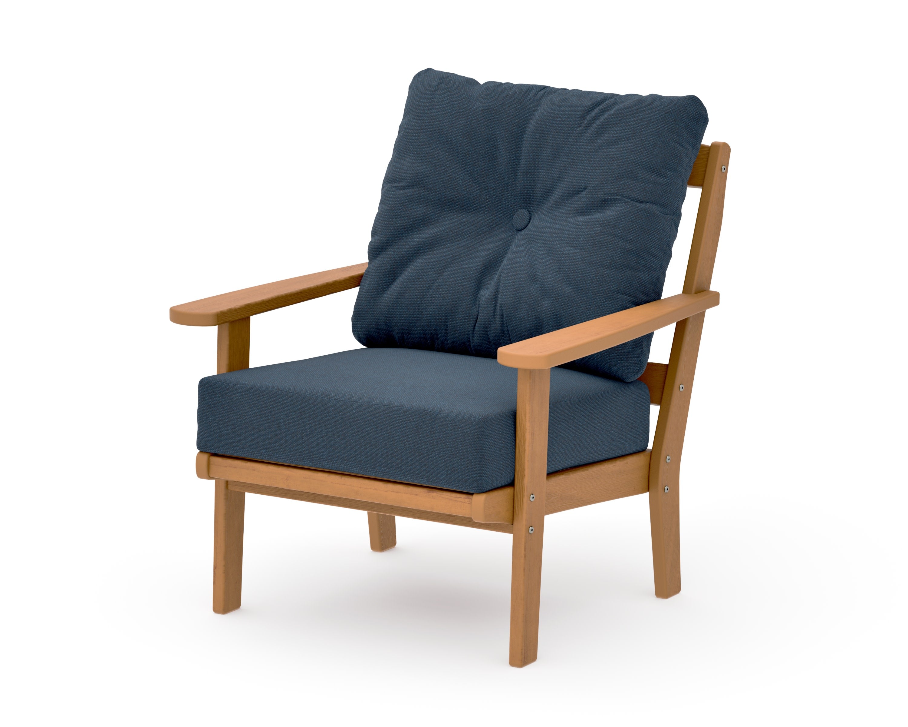 Mission Deep Seating Chair in Natural / Marine Indigo