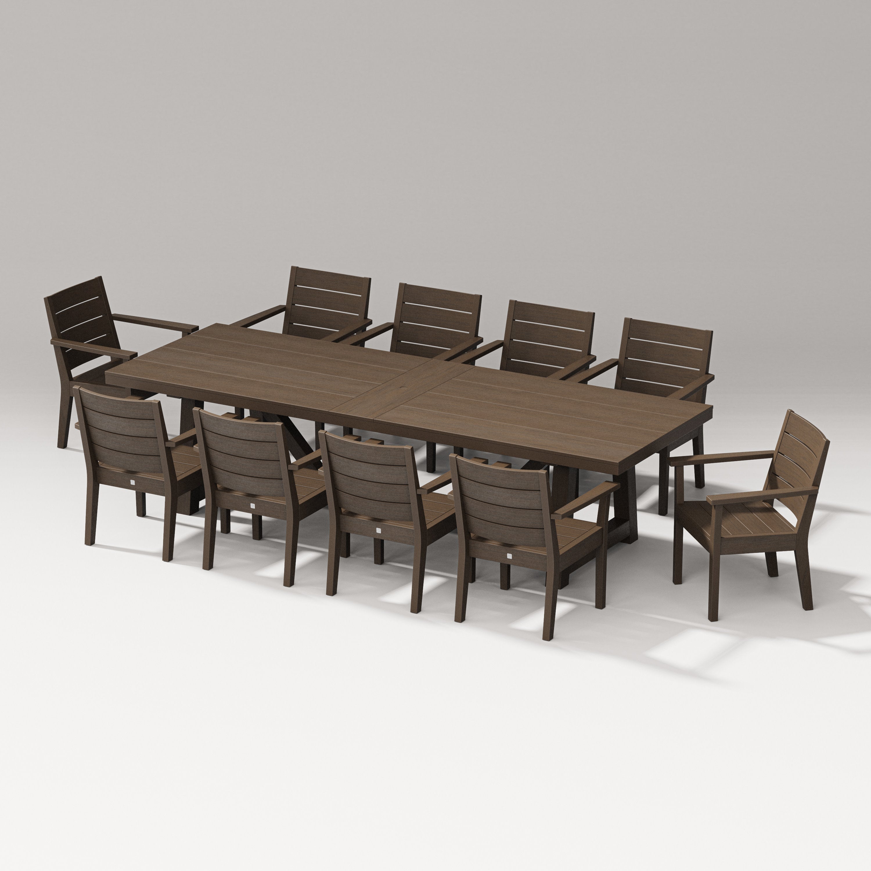Latitude 11-Piece A-Frame Table Dining Set in Kona
