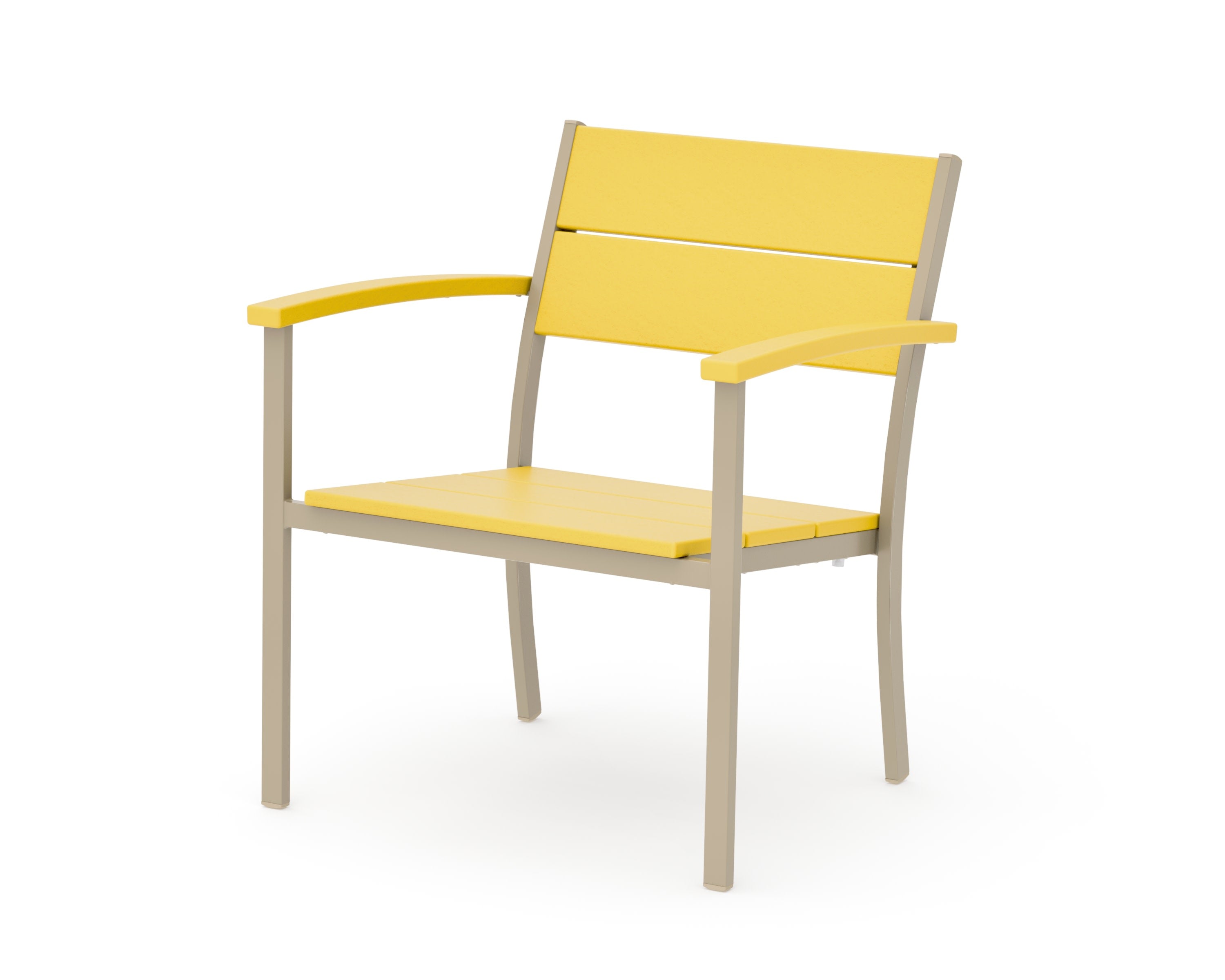 Main Street Stacking Lounge Arm Chair in Sand / Lemon
