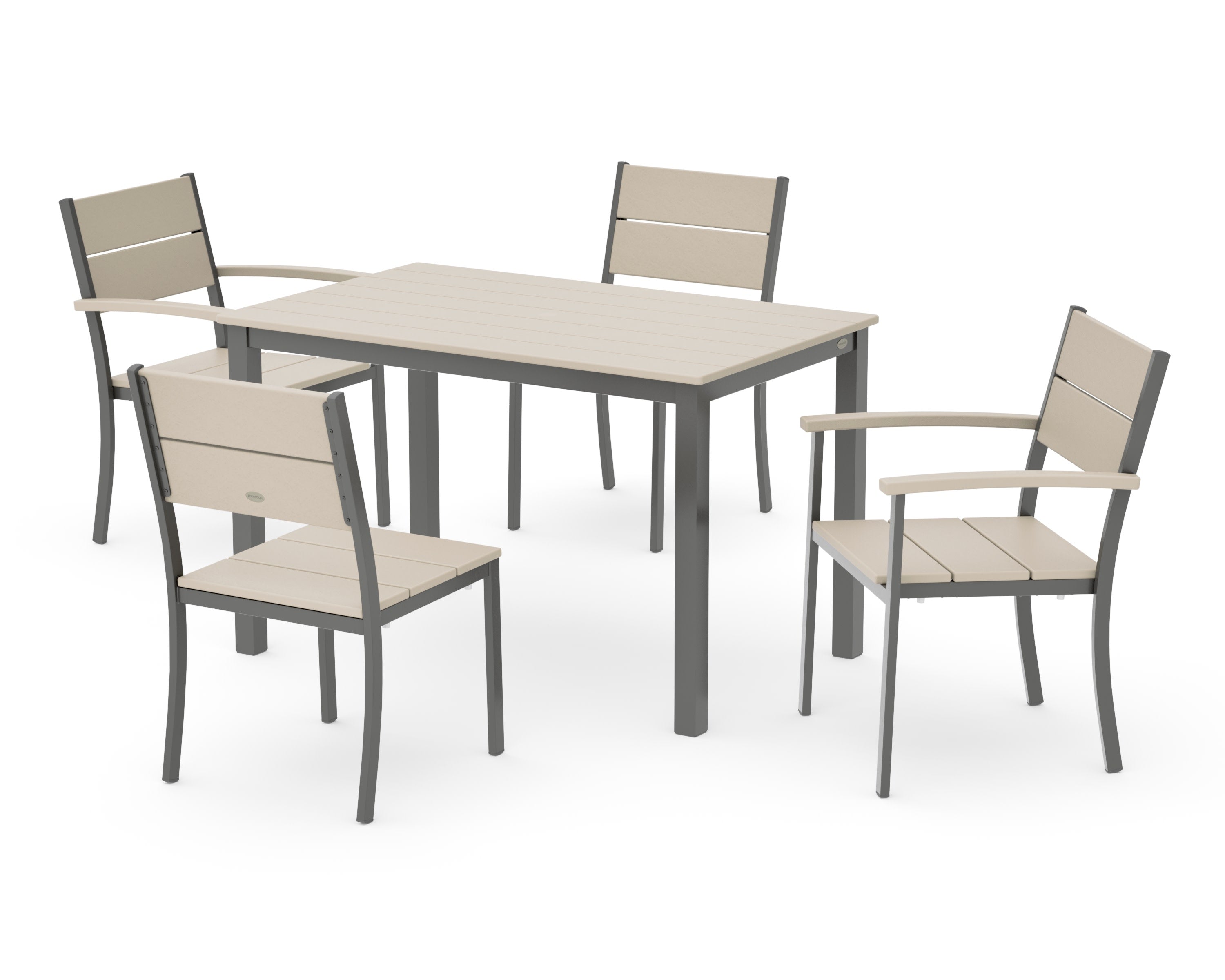 Main Street 5-Piece Dining Set in Charcoal / Sand