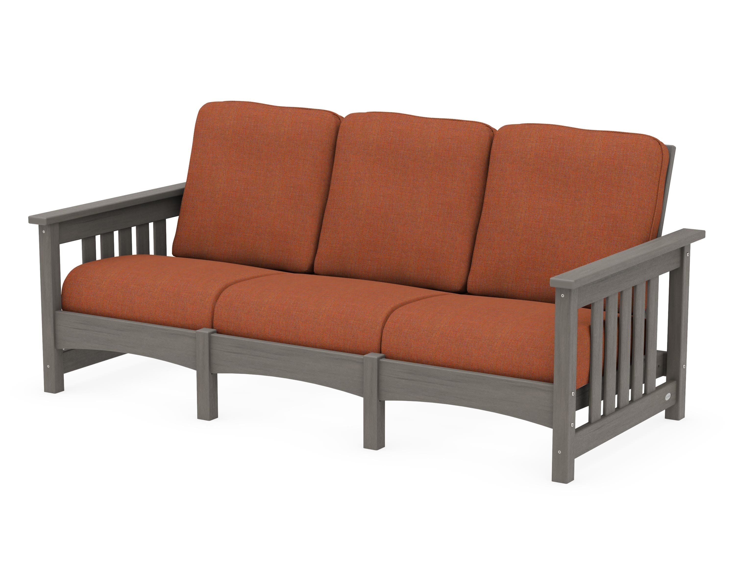 Club Mission Sofa in Driftwood / Play Adobe
