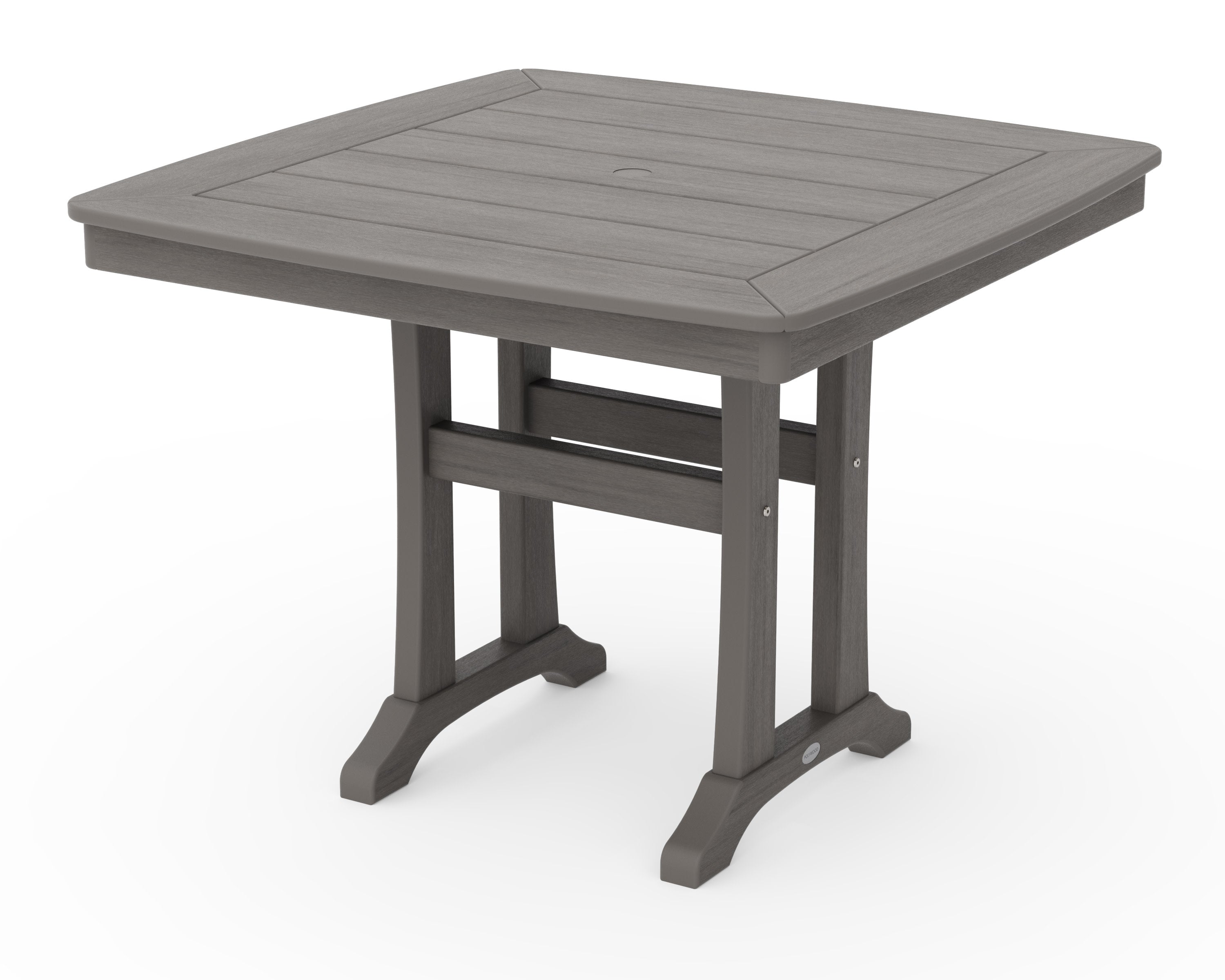 Nautical Trestle 37" Dining Table in Driftwood