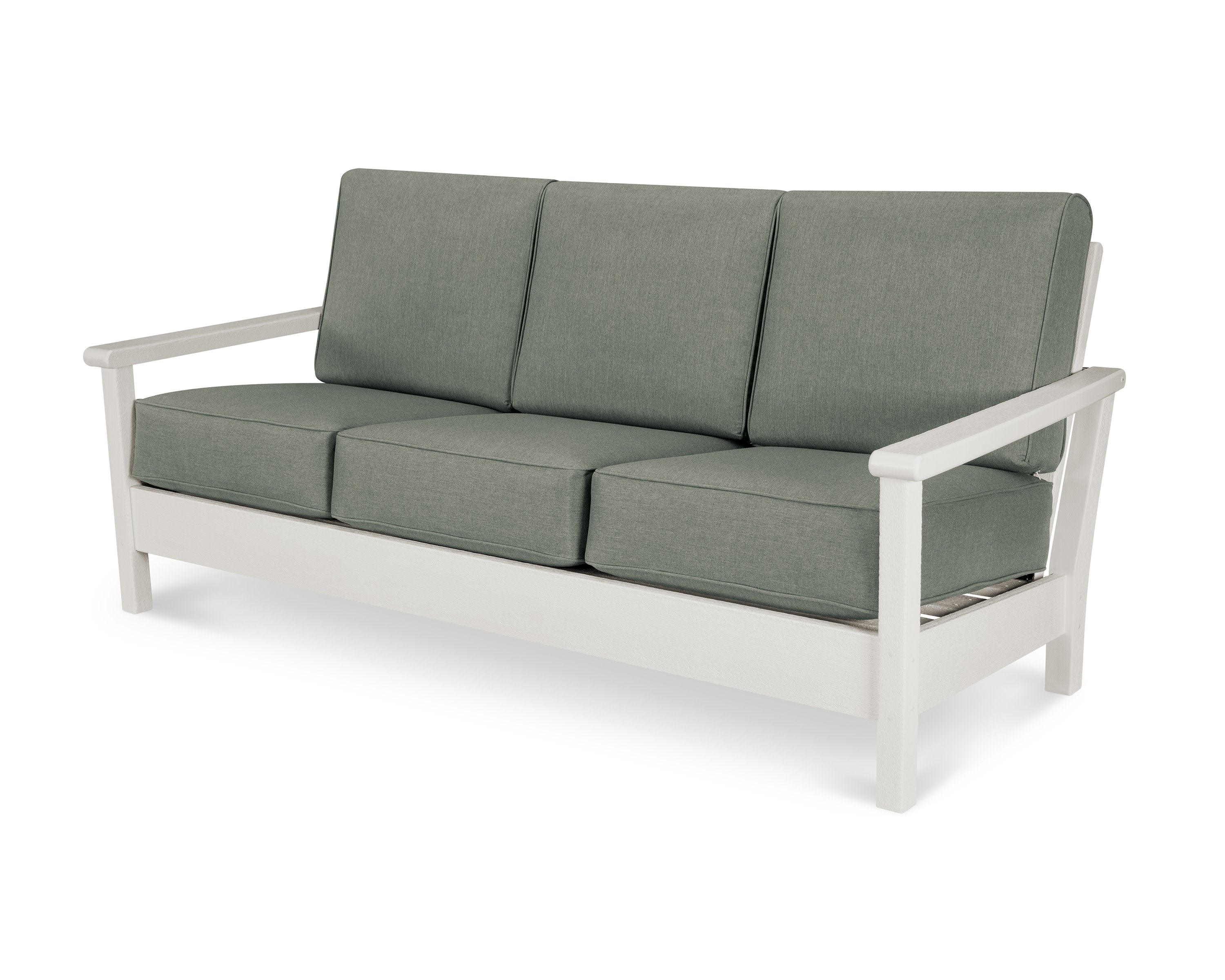 Harbour Deep Seating Sofa in Vintage White / Cast Sage